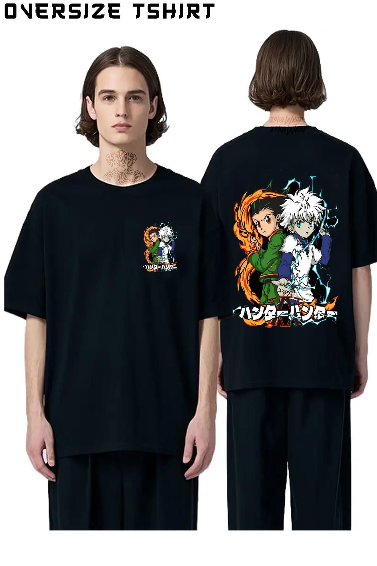 ZOKAWEAR Hunter-X Sırt Baskılı Oversize Tişört