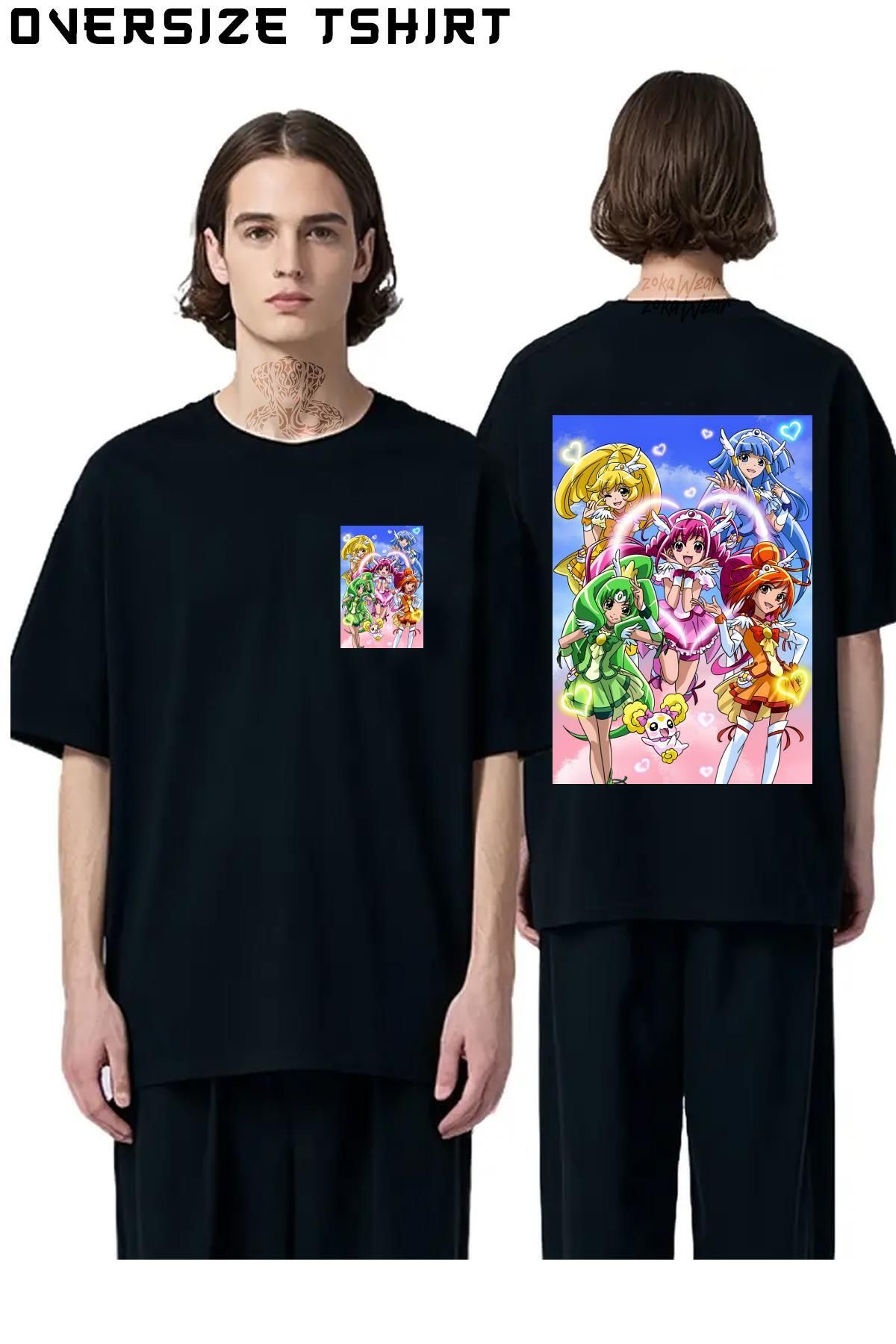 ZOKAWEAR Precure-Smile Sırt Baskılı Oversize Tişört