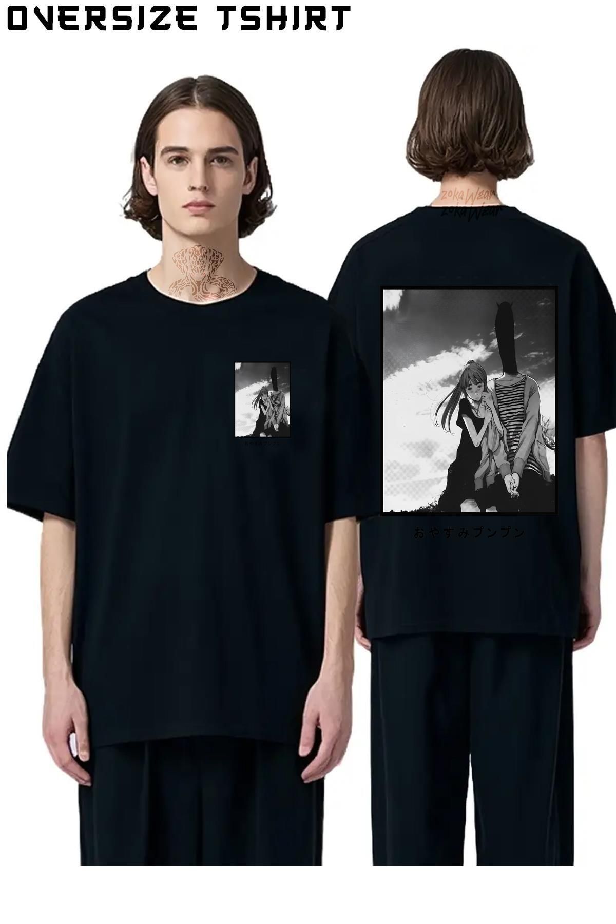 ZOKAWEAR Goodnight-Punpun Sırt Baskılı Oversize Tişört