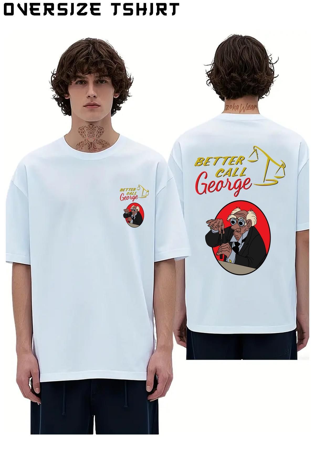 ZOKAWEAR George-Pen-Better-Call Sırt Baskılı Oversize Tişört