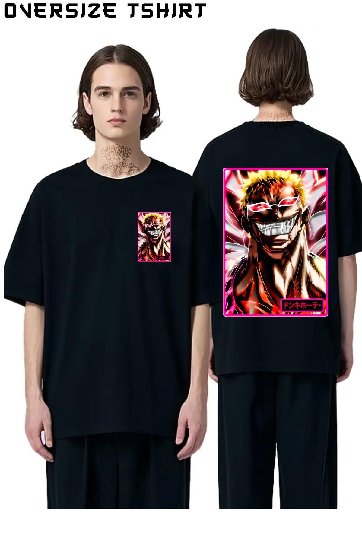 ZOKAWEAR Doflamingo-Donquixote Sırt Baskılı Oversize Tişört