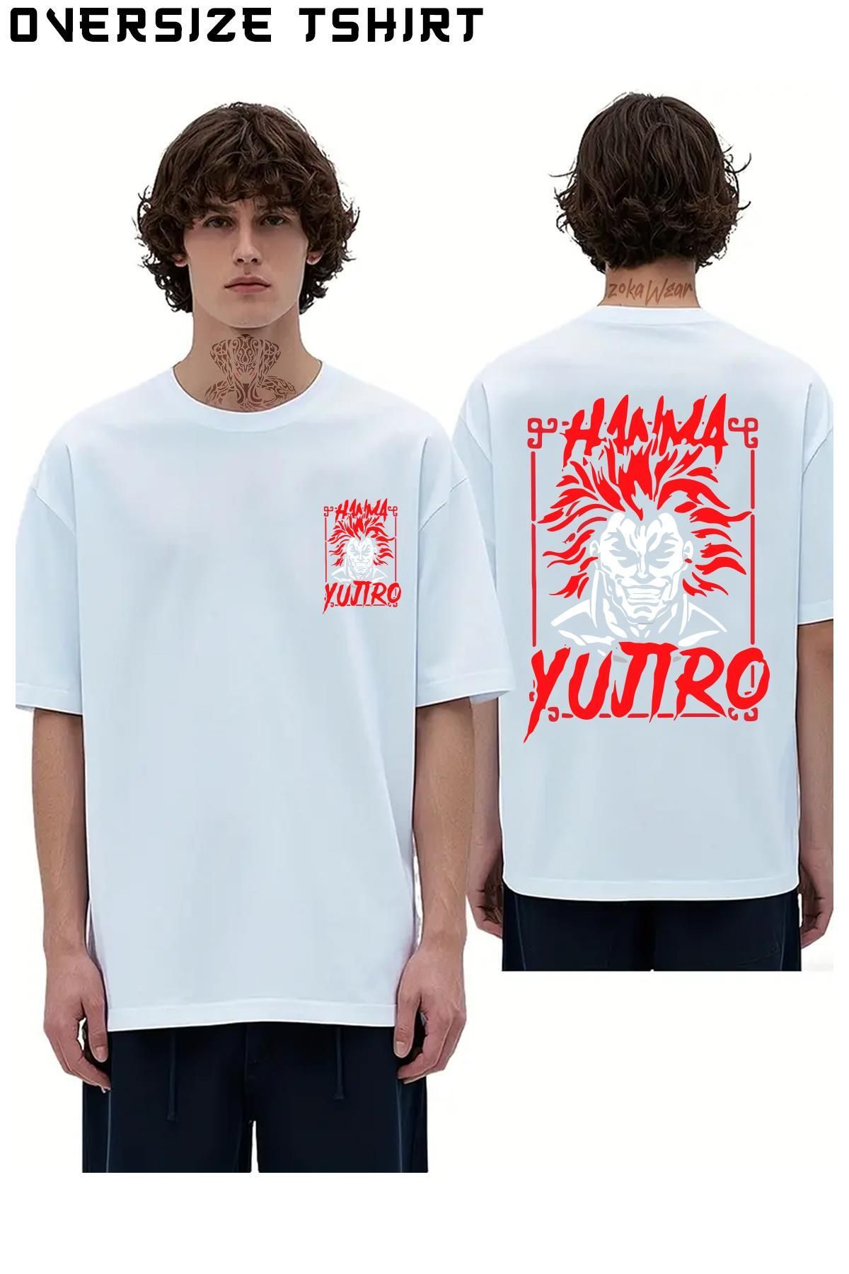ZOKAWEAR Yujiro-Hanma-Baki Sırt Baskılı Oversize Tişört