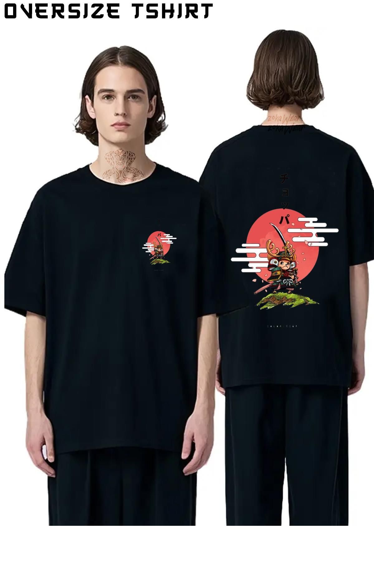 ZOKAWEAR Samurai-Chopper Sırt Baskılı Oversize Tişört