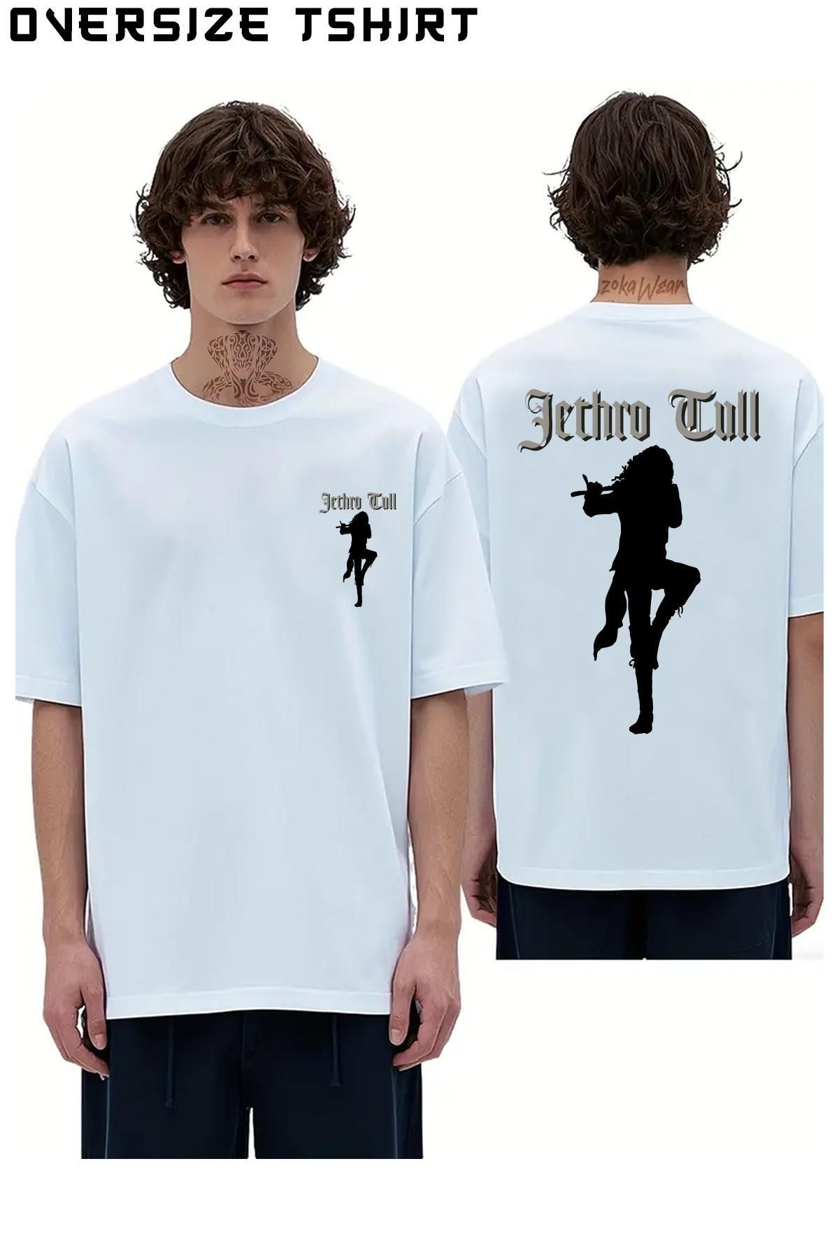 ZOKAWEAR Jethro-Tull Sırt Baskılı Oversize Tişört