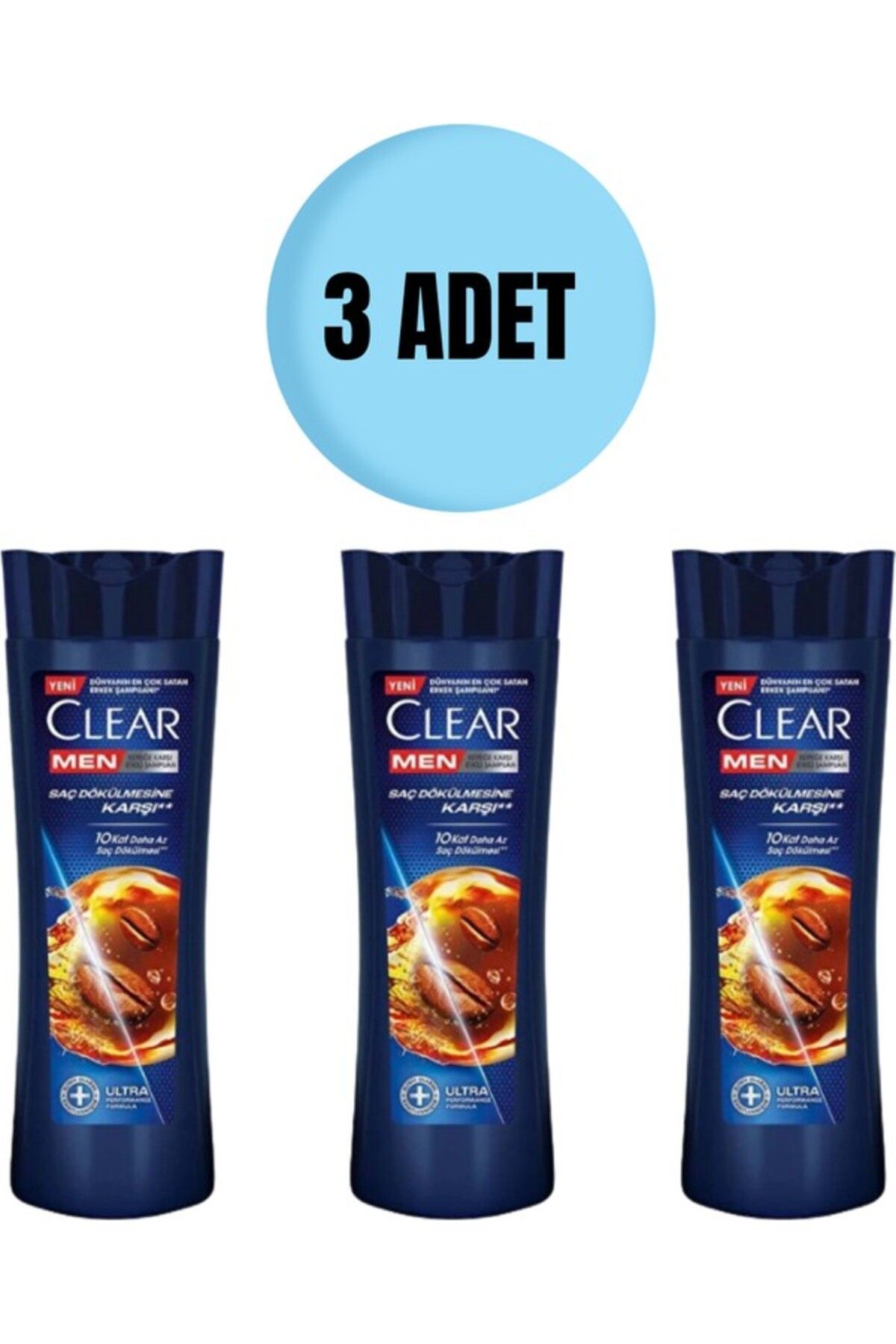 Clear Men Saç Dökülmesine Karşı Şampuan 350 ml 3'lü Paket