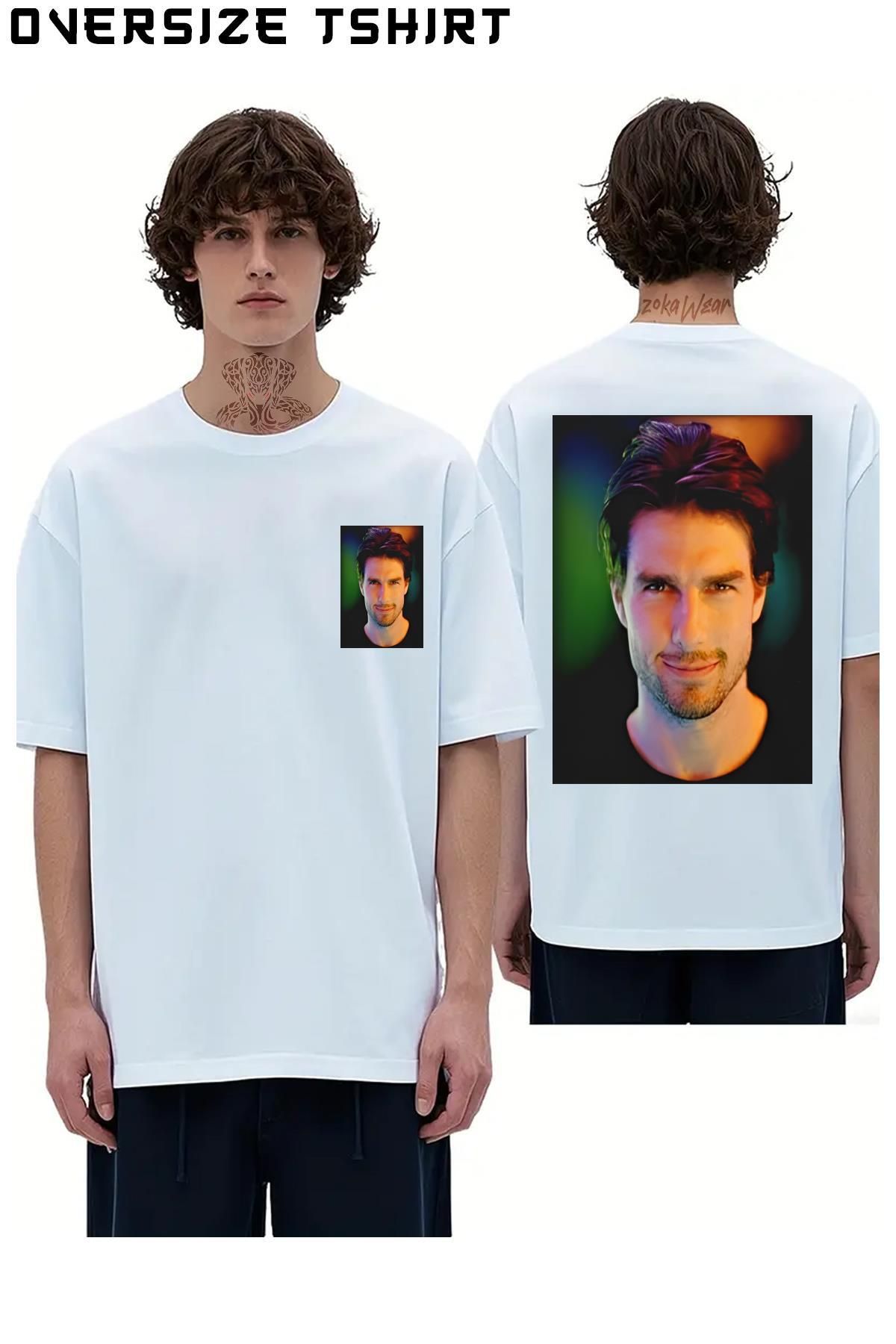 ZOKAWEAR Tom-Cruise Sırt Baskılı Oversize Tişört