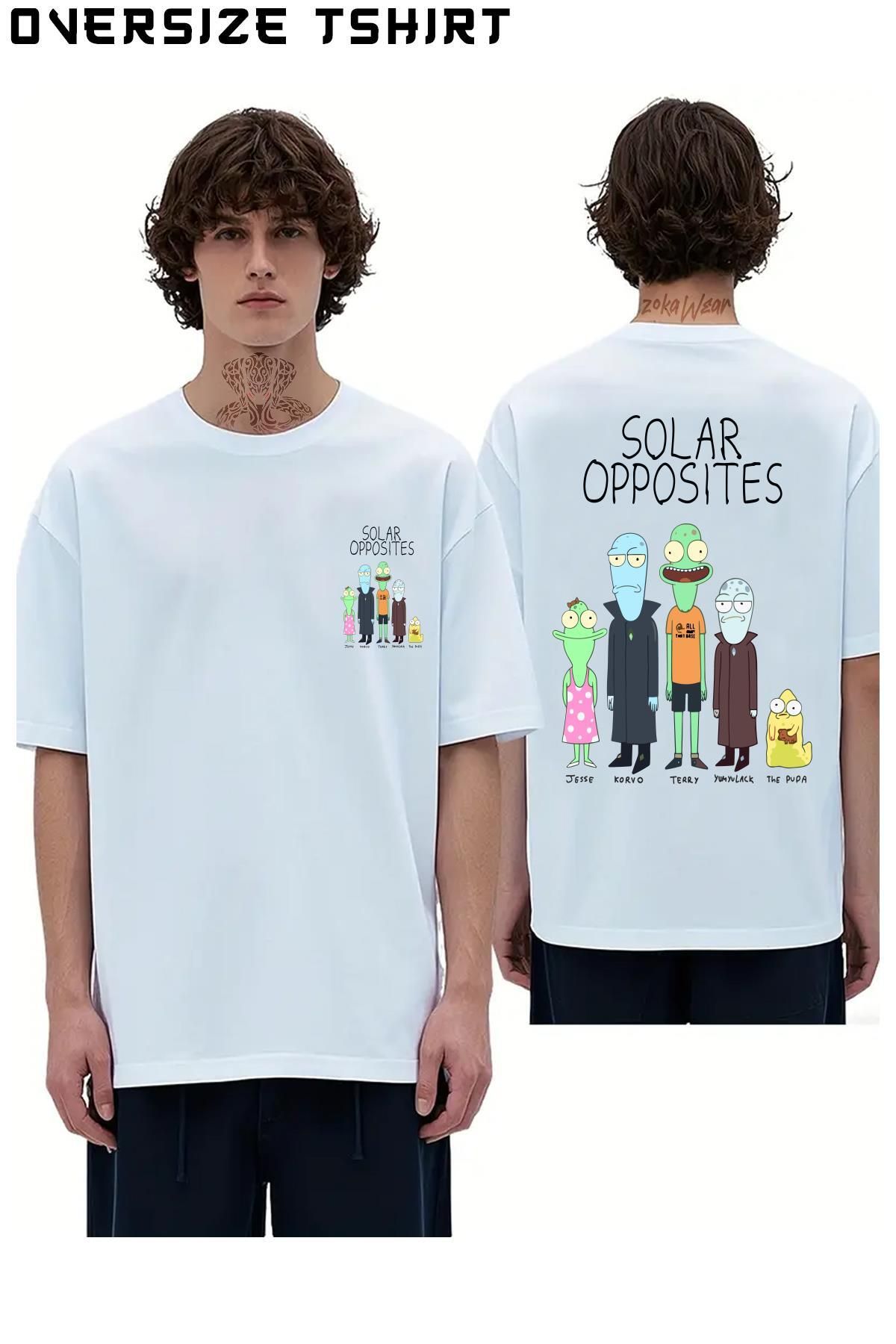 ZOKAWEAR Solar-Opposites Sırt Baskılı Oversize Tişört