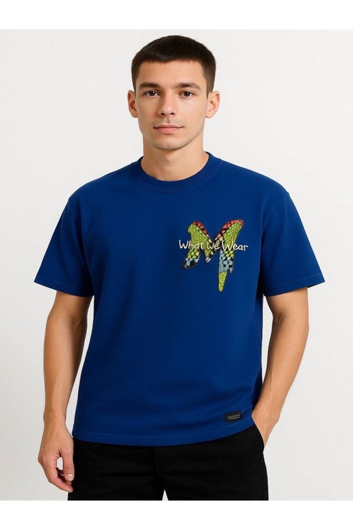 MAKSiM Desenli Oversize T-shirt