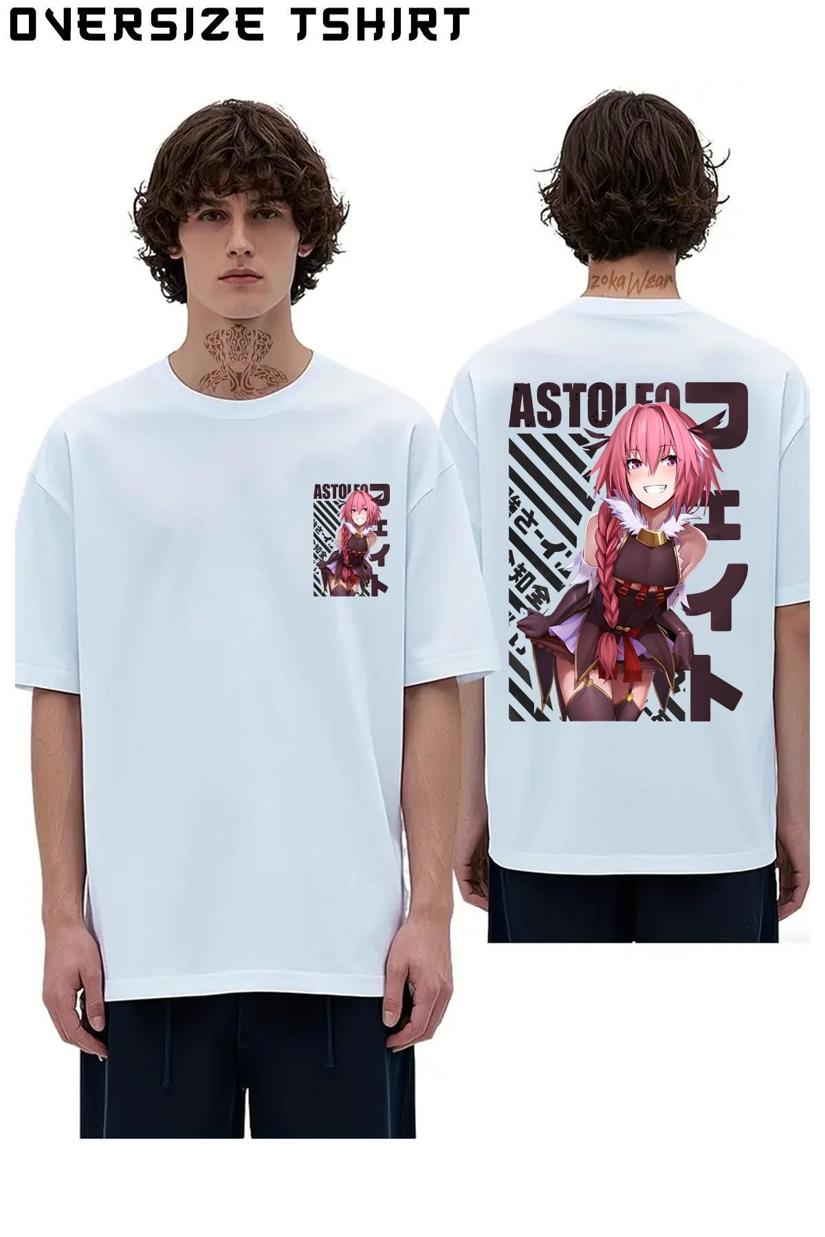 ZOKAWEAR Fate---Astolfo Sırt Baskılı Oversize Tişört