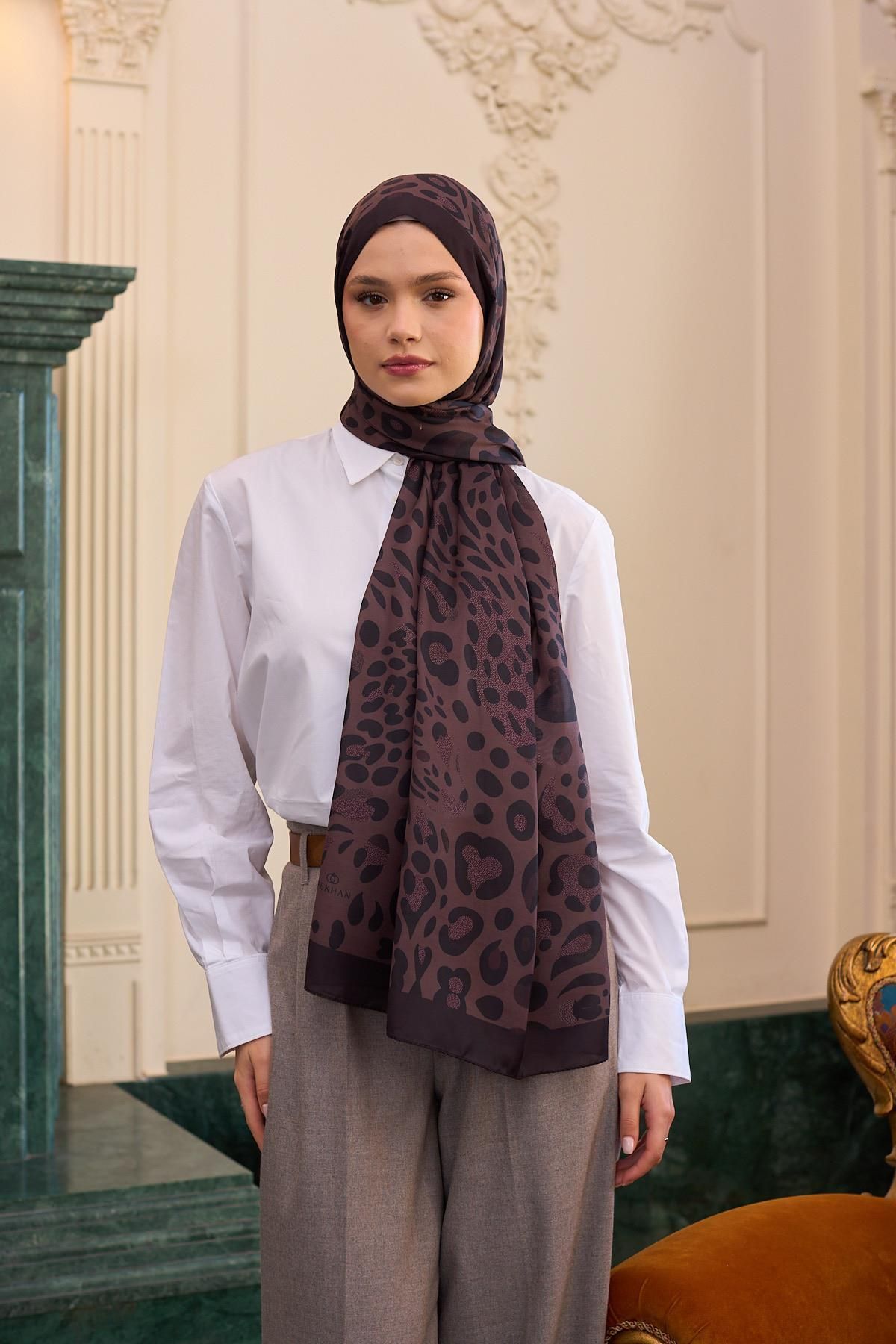 İpekhan İpekhan Soft Şal Ham Kahve Leopar 3050-07