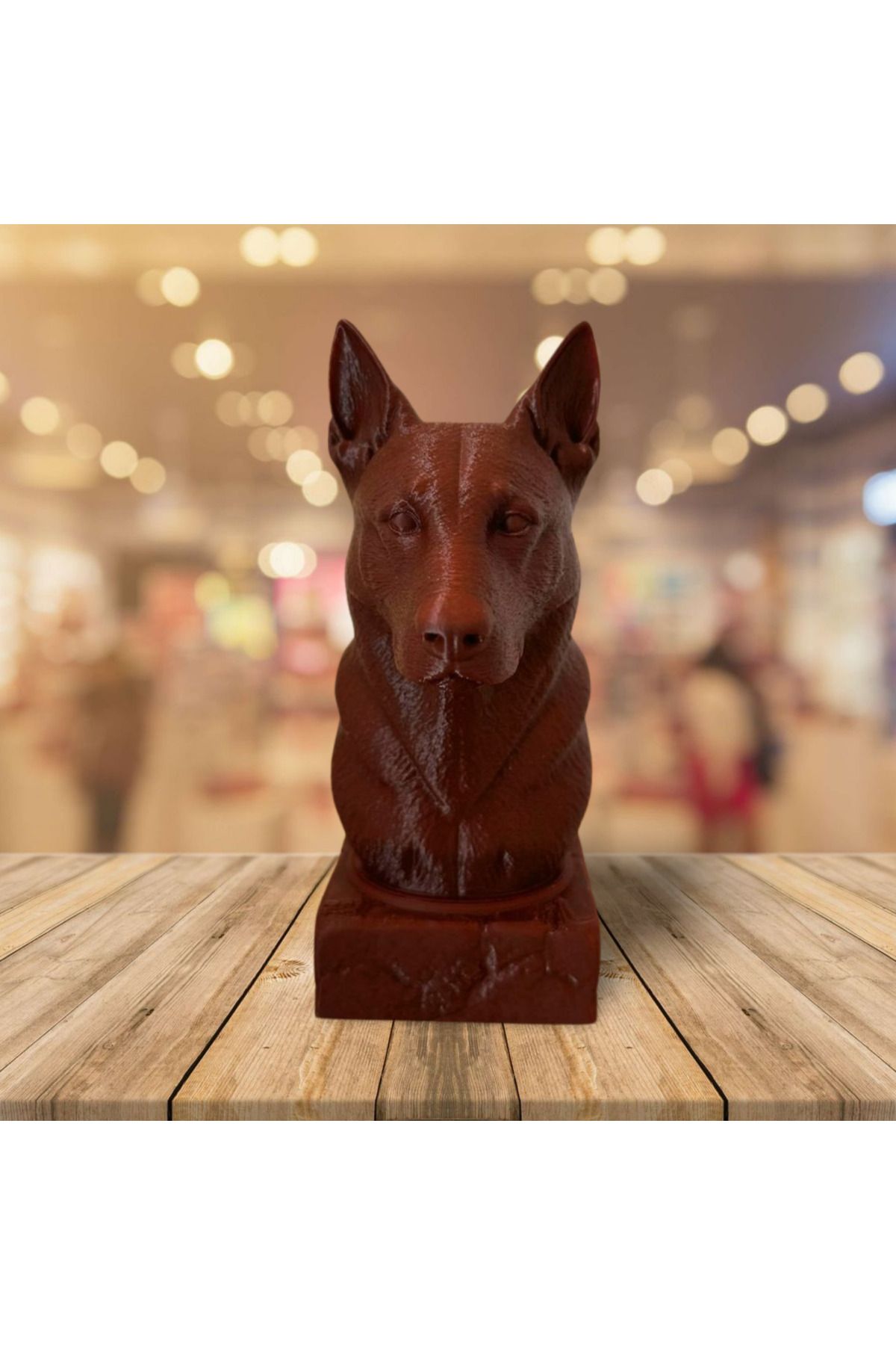 BatuBilge3d Dekoratif Belçika Kurdu Köpek Büstü