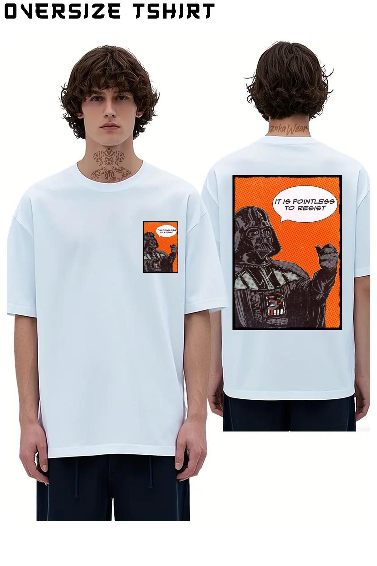 ZOKAWEAR Star-Wars-(dart-Vaderr) Sırt Baskılı Oversize Tişört