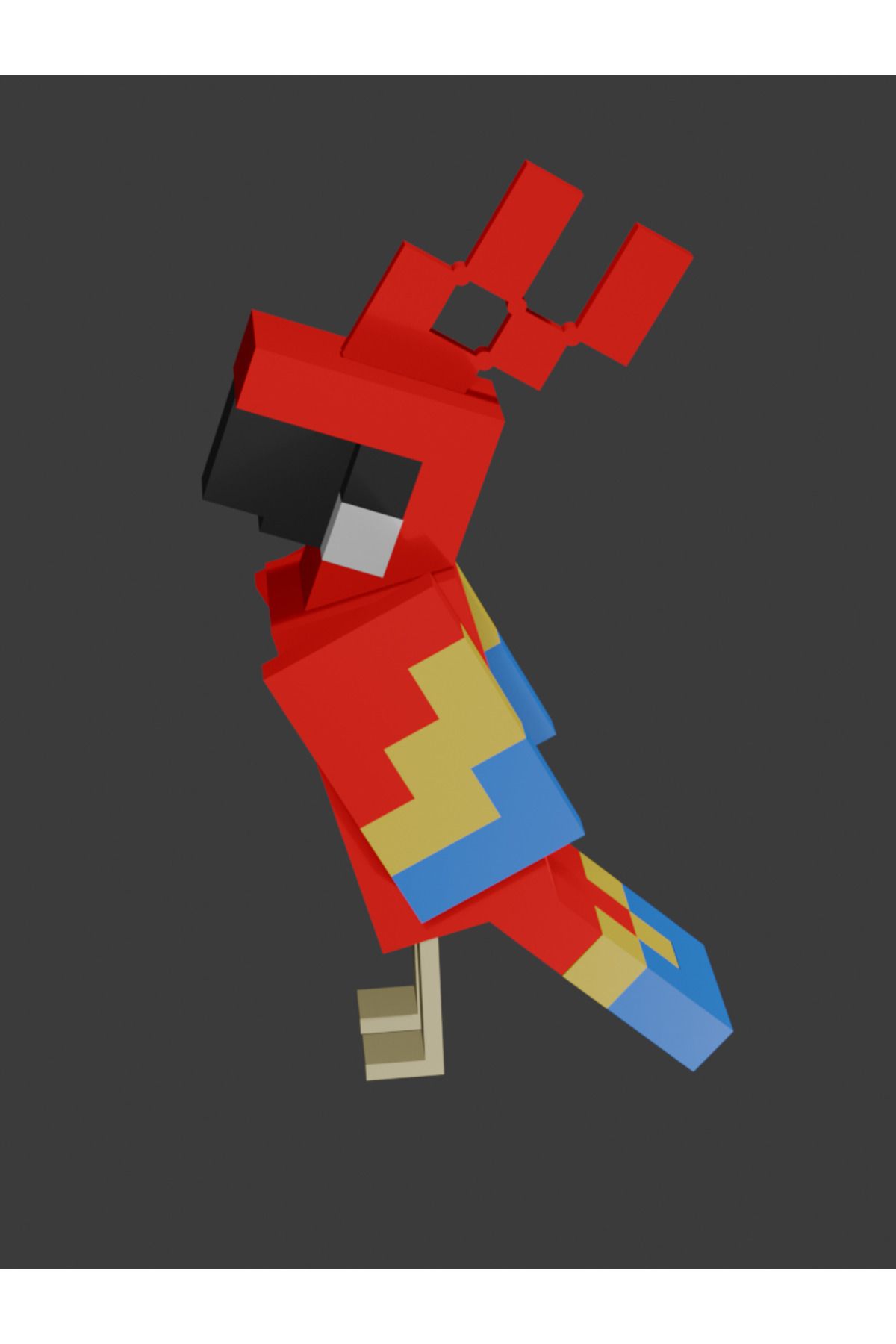 NOMOTHETIC Minecraft Kırmızı Papağan Figürü 3D Baskı Koleksiyon