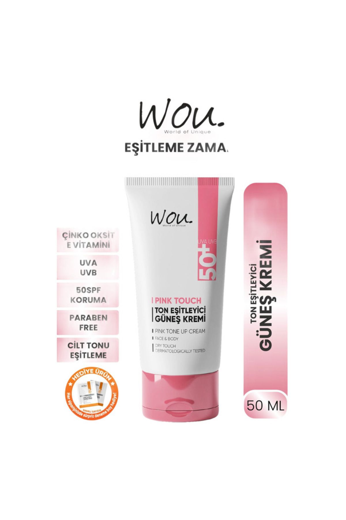 WOU Ton Eşitleyici Güneş Kremi 50 Ml