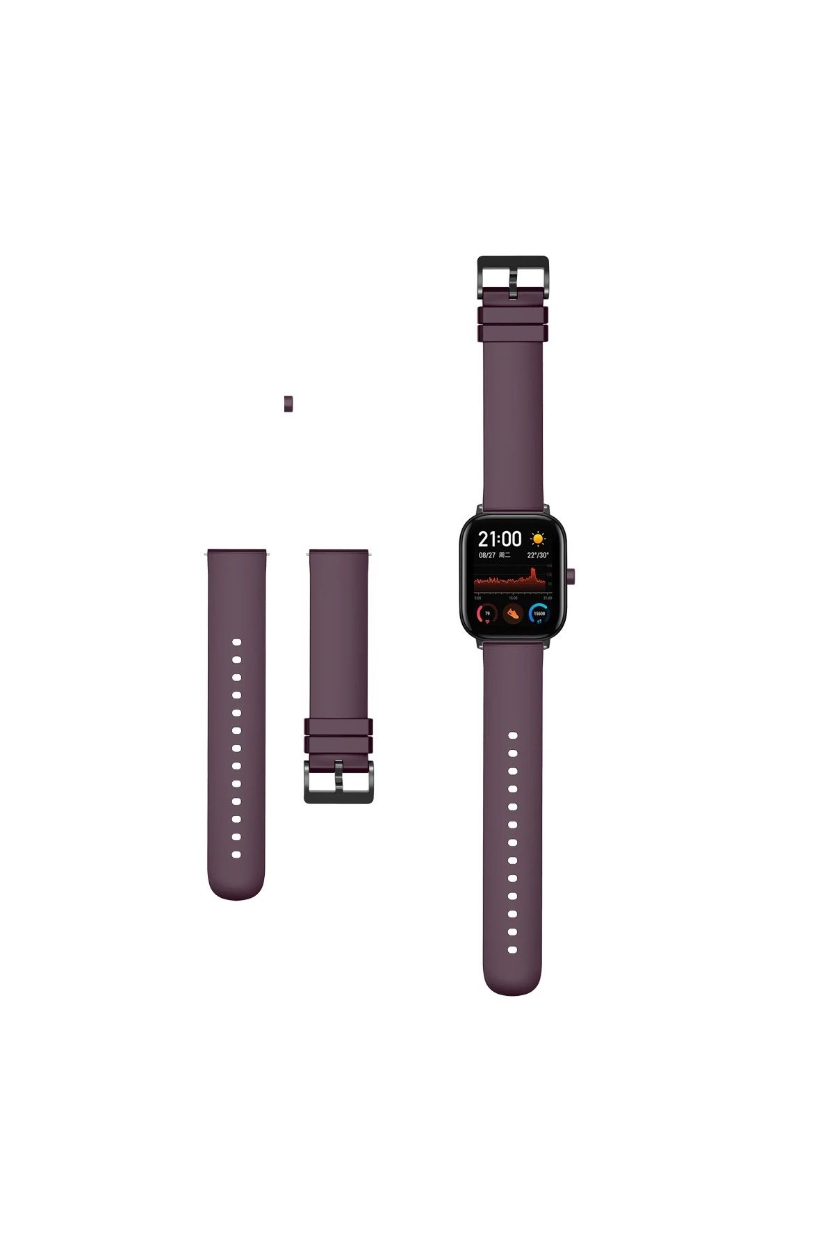 Dmay Amazfit Active / Amazfit Gtr Mini Uyumlu Tokalı Silikon Kordon 20MM