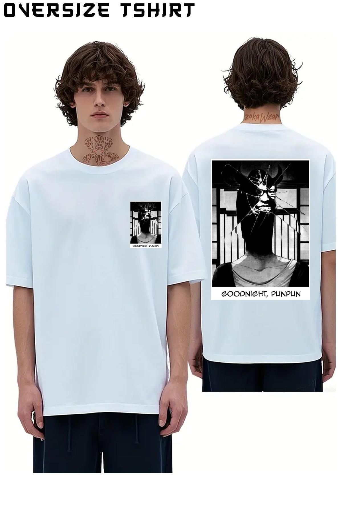 ZOKAWEAR Goodnight,-Punpun Sırt Baskılı Oversize Tişört