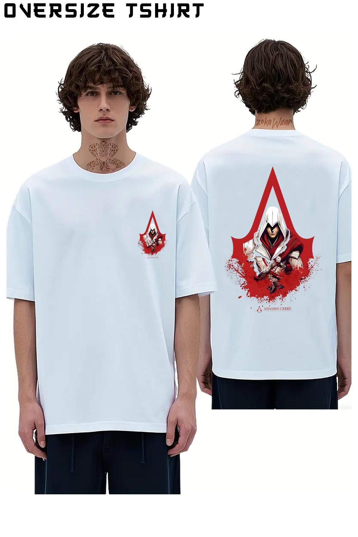 ZOKAWEAR Assassin's-Creed-2 Sırt Baskılı Oversize Tişört