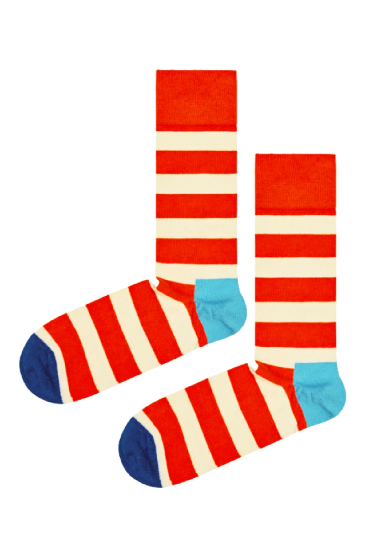 Shuttle Park Özel Seri Happy Renkli Çizgili Desenli Socks Eğlenceli Rahat Tasarım Tarz Soket Dikişsiz Çoraplar