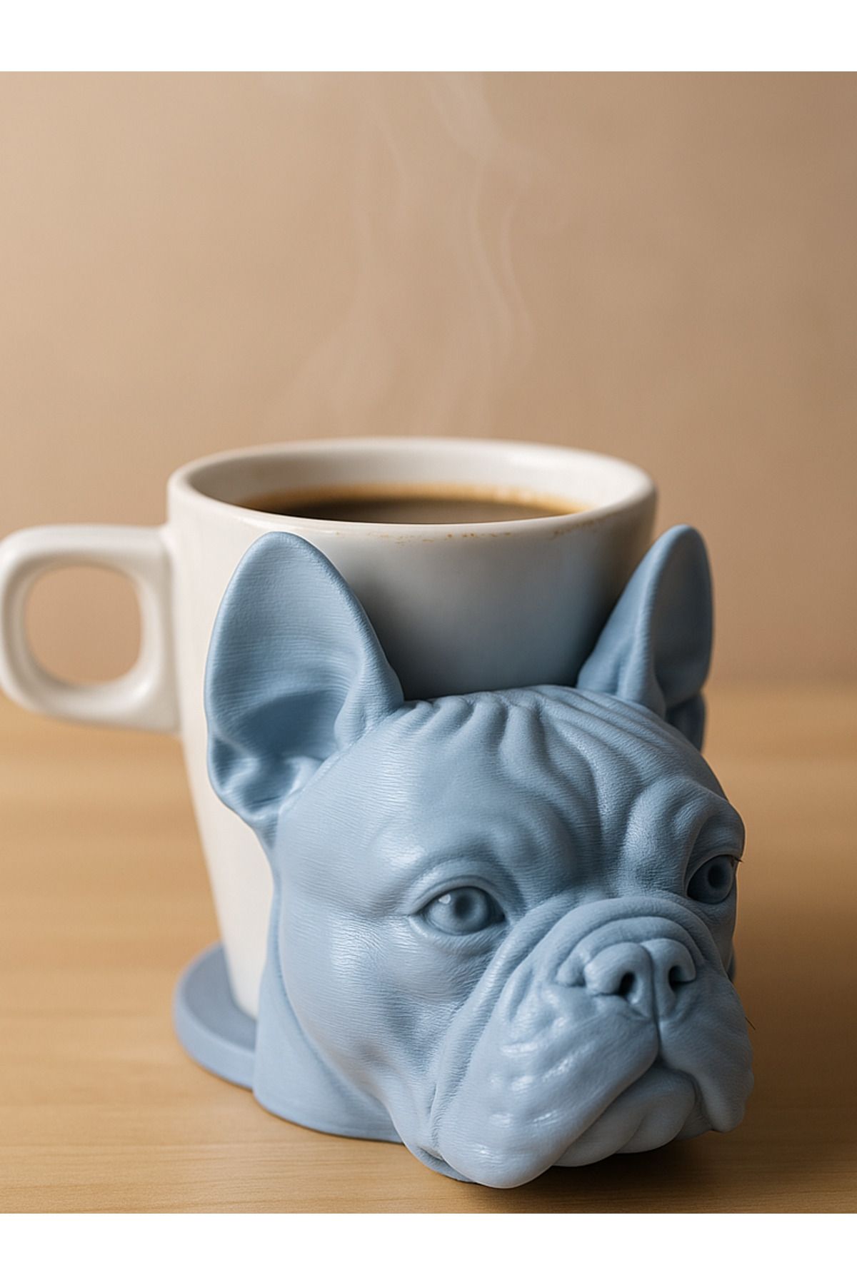 NOMOTHETIC French Bulldog Baş Tasarımlı Bardak Altlığı – 3D Baskı
