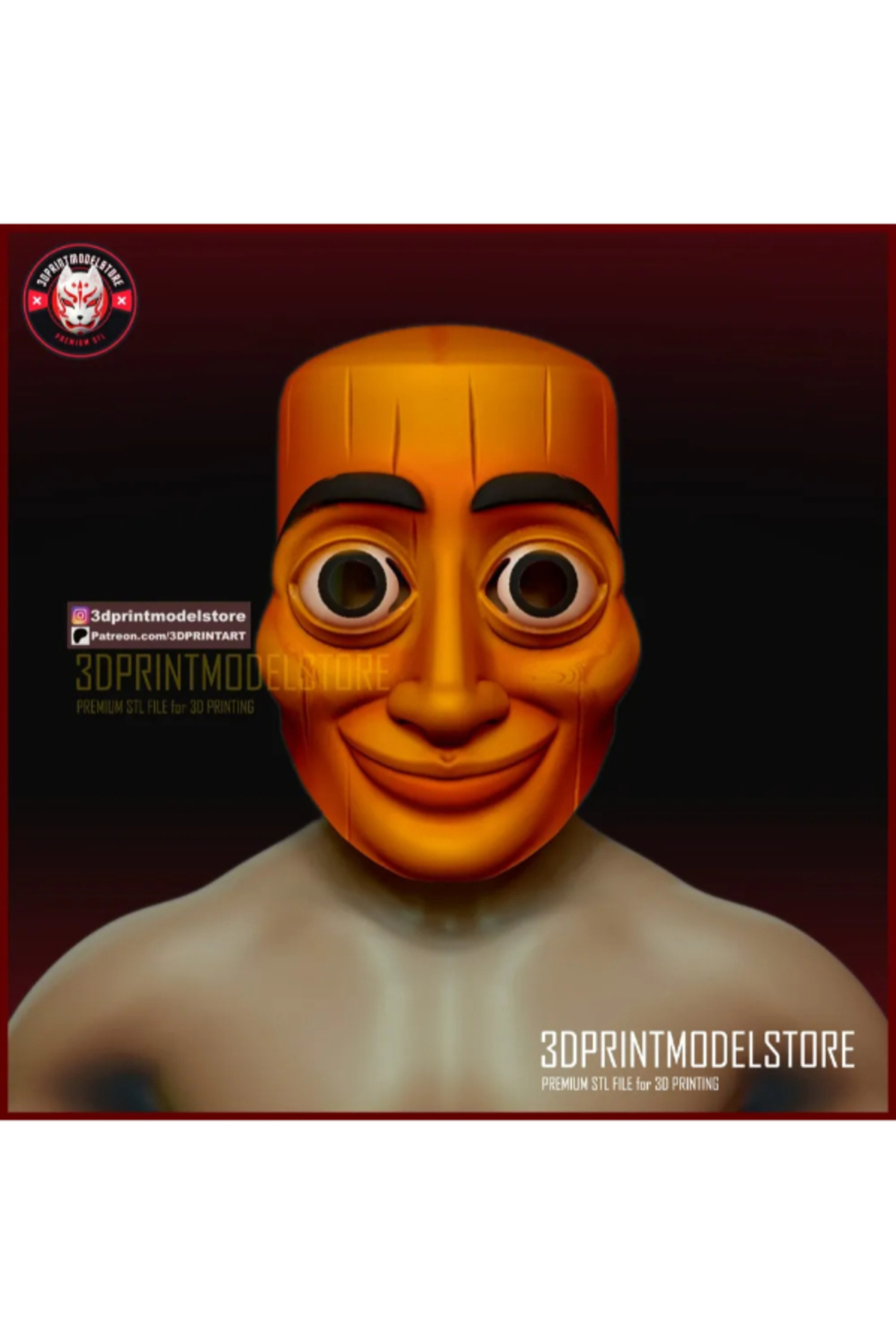 NOMOTHETIC-Tung Tung Tung Sahur Mask – Cosplay and Halloween Design 3D Printing 2