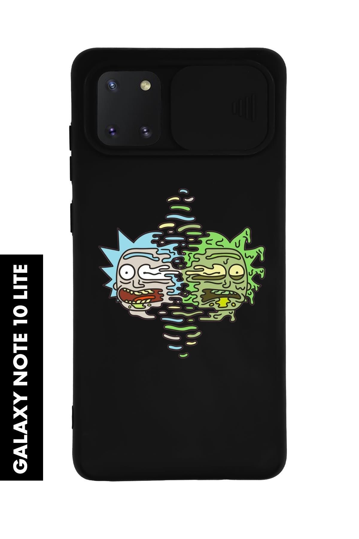mooodcase Samsung Note 10 Lite Uyumlu Toxic Ricky Desenli Slider Kamera Korumalı Telefon Kılıfı