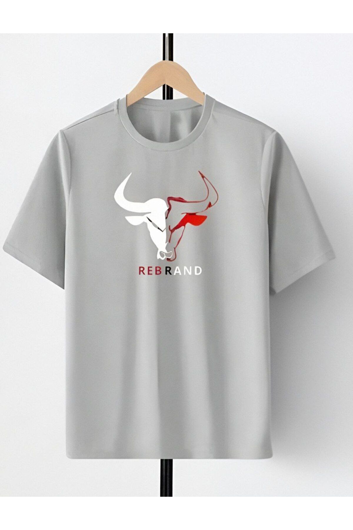 REBRAND Bisiklet Yaka Baskılı T-shirt Unisex Oversize