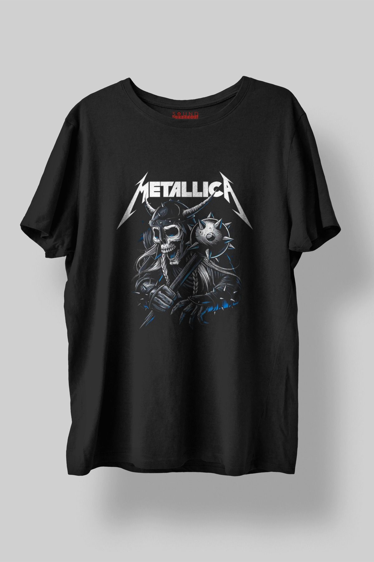 Sound Gorgeous Metallica Baskılı Regular Fit Unisex Siyah T-Shirt %100 Pamuk No:0439