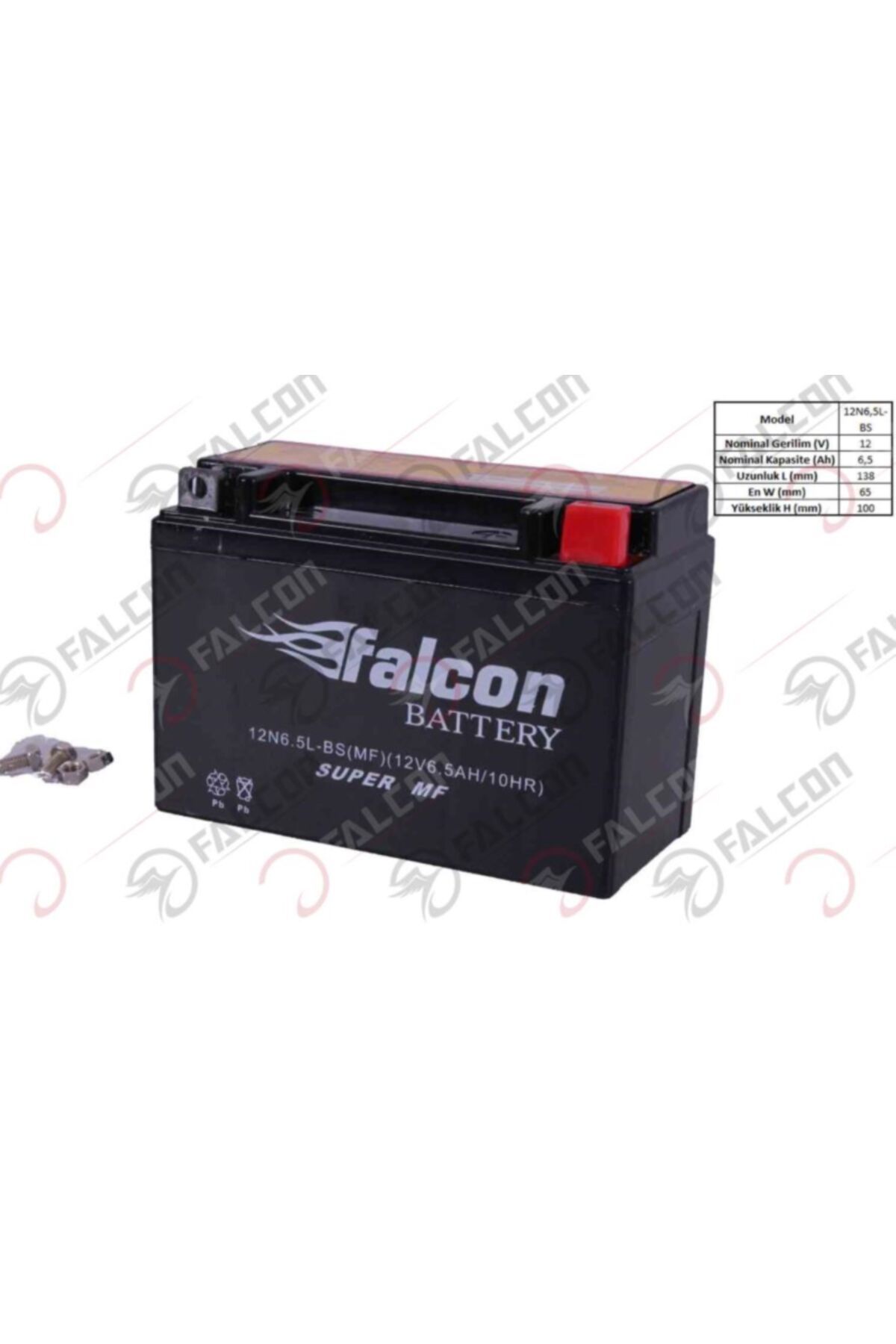 Falcon FLC YTX6,5L-BS Motosiklet Aküsü