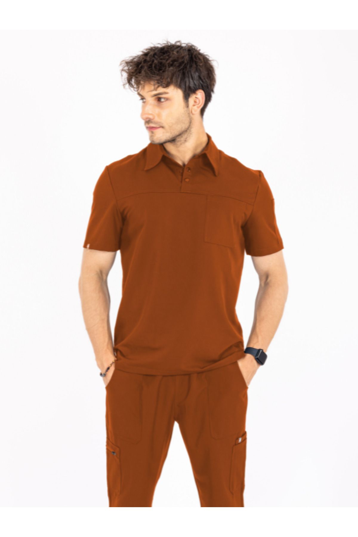 VITA UNIFORM Polo Yakalı VITA Scrubs Medikal Forma Erkek Üst Giyim