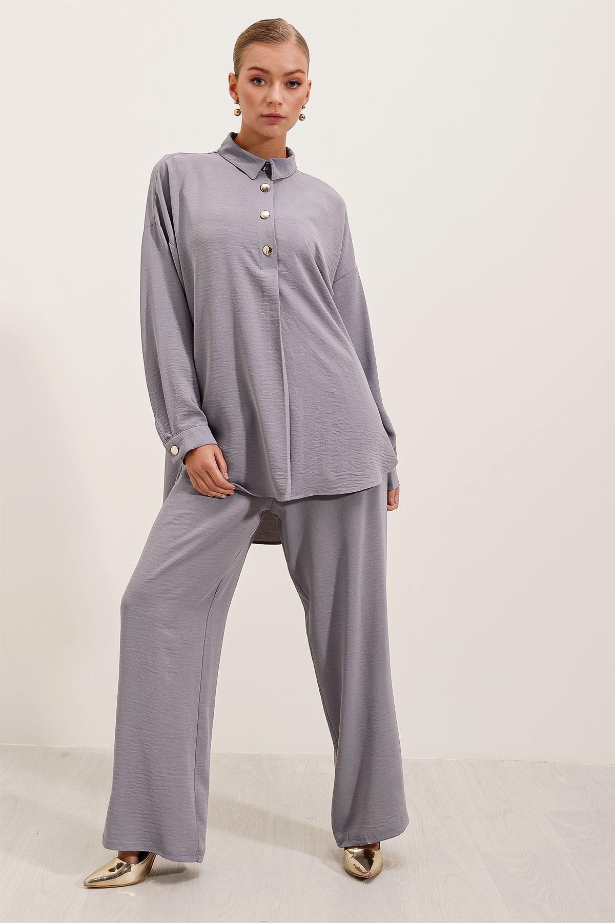 MODAMAİSA Oversize Alt-Üst Takım - Gri