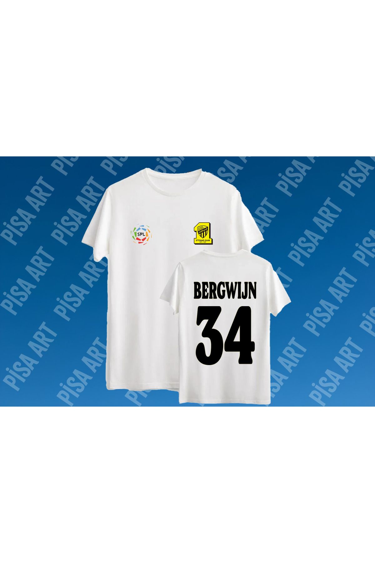 Pisa Art AL İTTİHAD X STEVEN BERGWIJN ÖZEL TASARIM UNISEX T-SHIRT