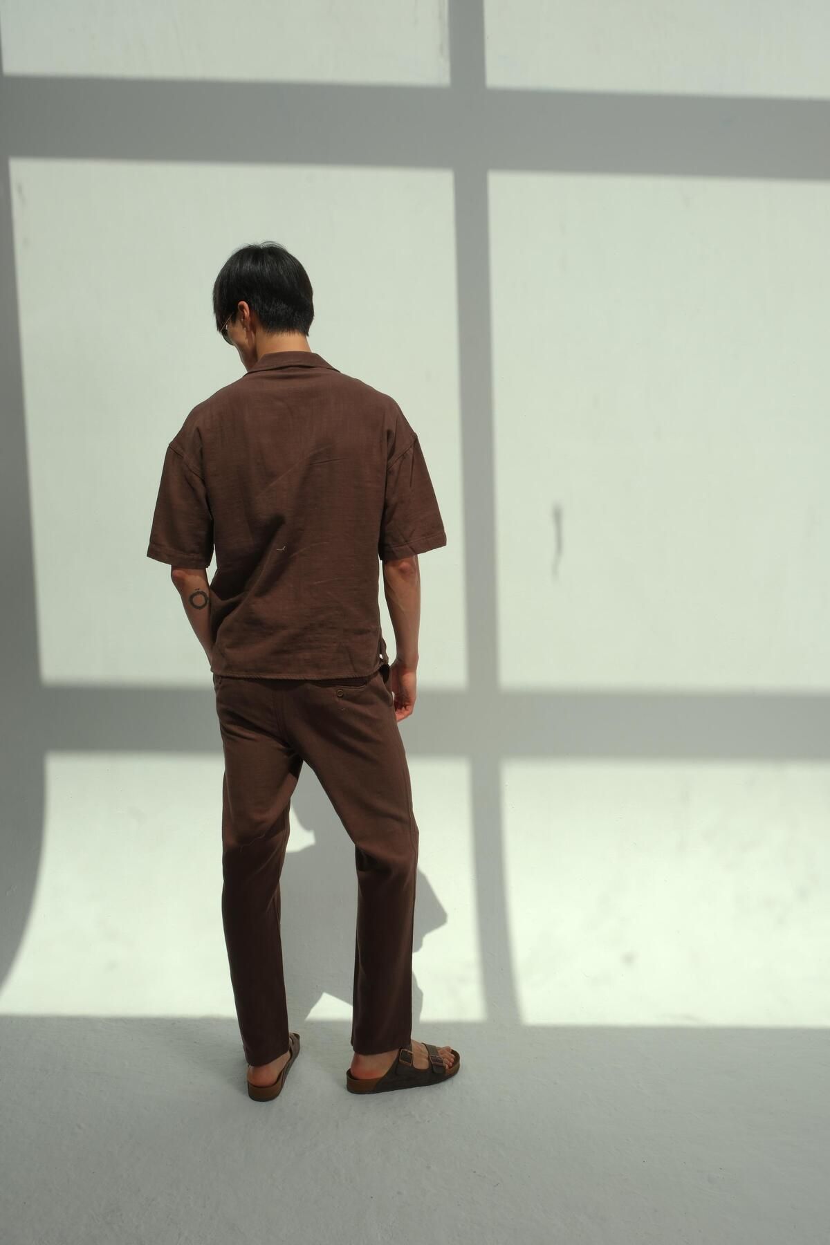 NGR-Pentar Linen Trousers Brown Color 5