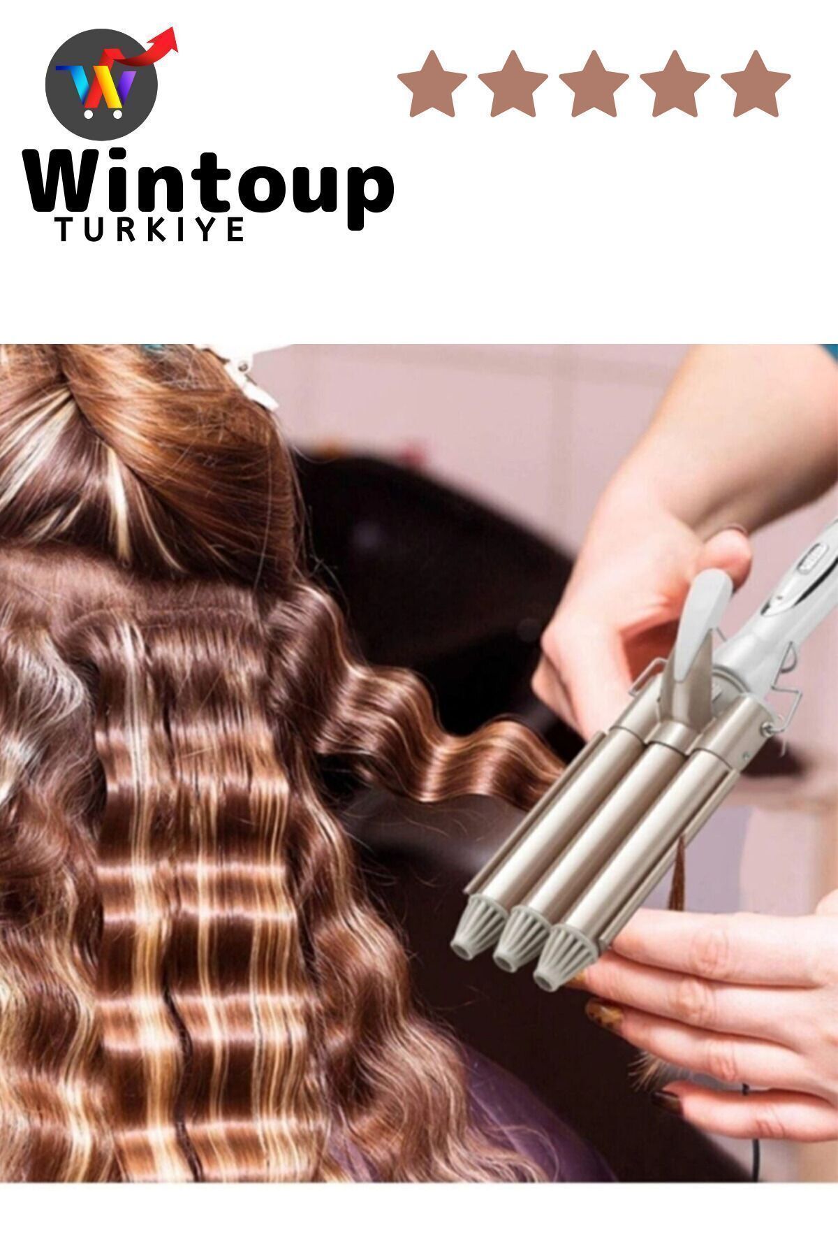 Profesyonel Seramik Su Dalgası Saç Şekillendirici Wag Saç Maşası