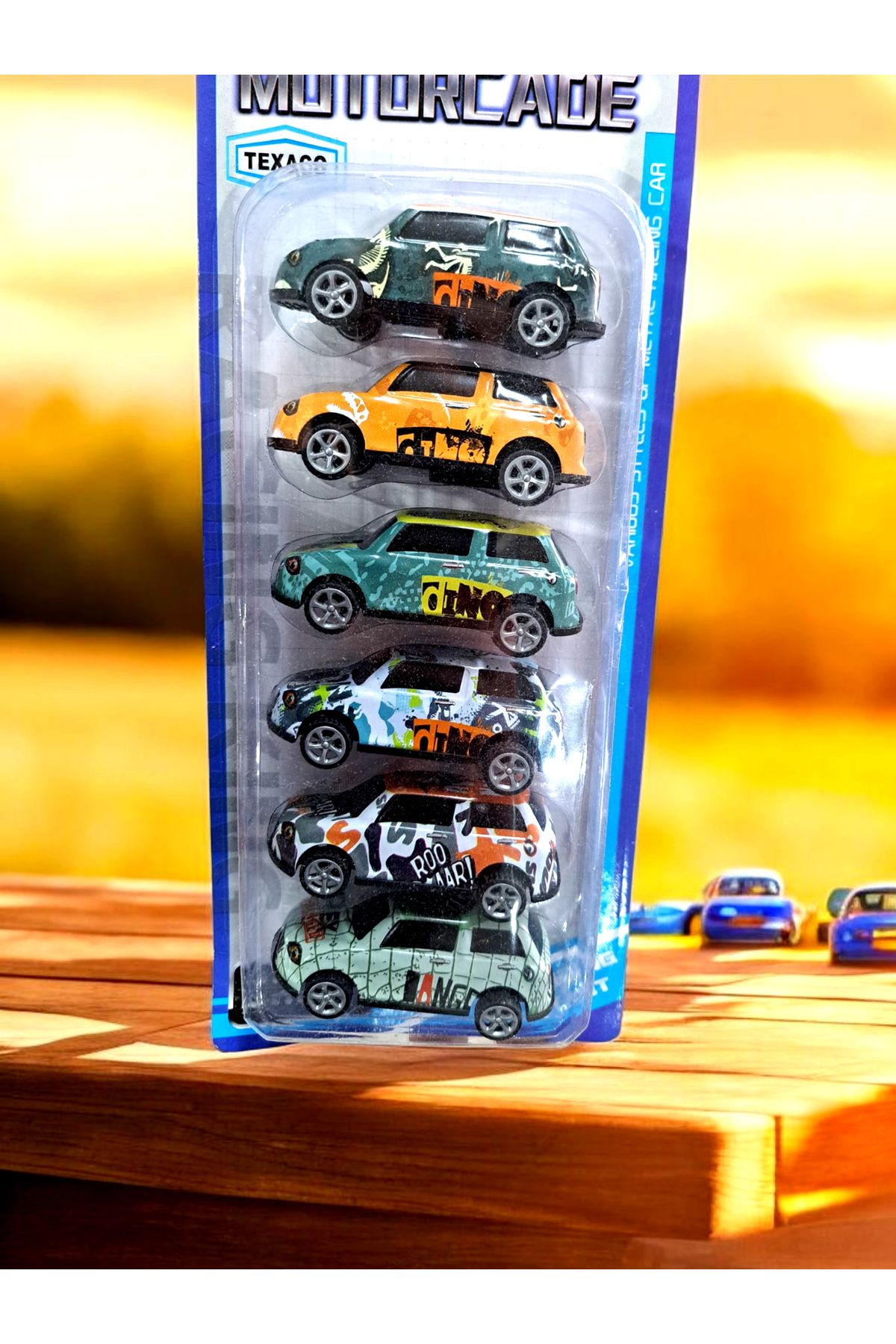 ALYTOYS Oyuncak Metal Araba 6 adet ÇEK BIRAK suw Araba herbiri 3x6,5cm paket 20x8cm motorcade