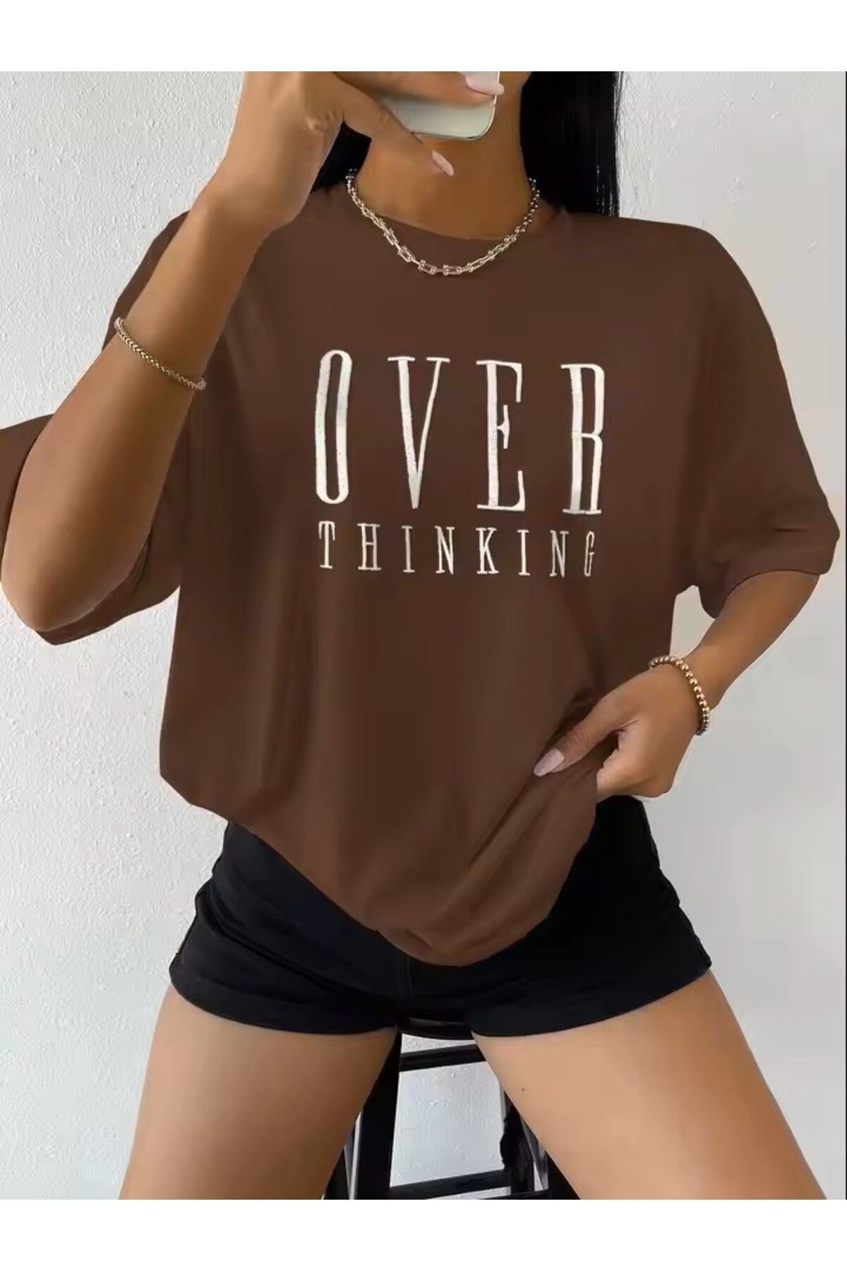 LEIVOR Over Thinking Baskılı Kadın T-shirt