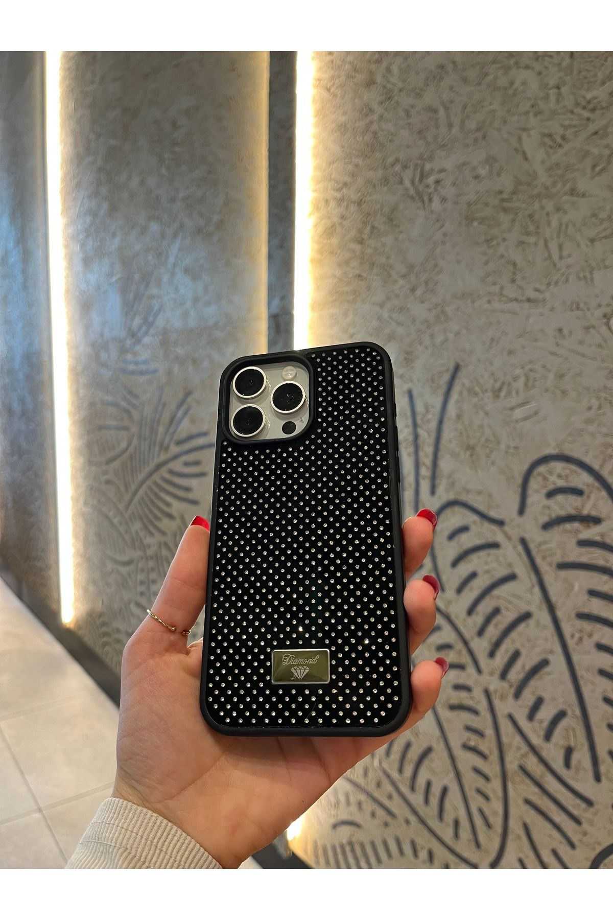 Mois Case İPhone 14 pro max Elmas pırlanta Taşlı kılıf