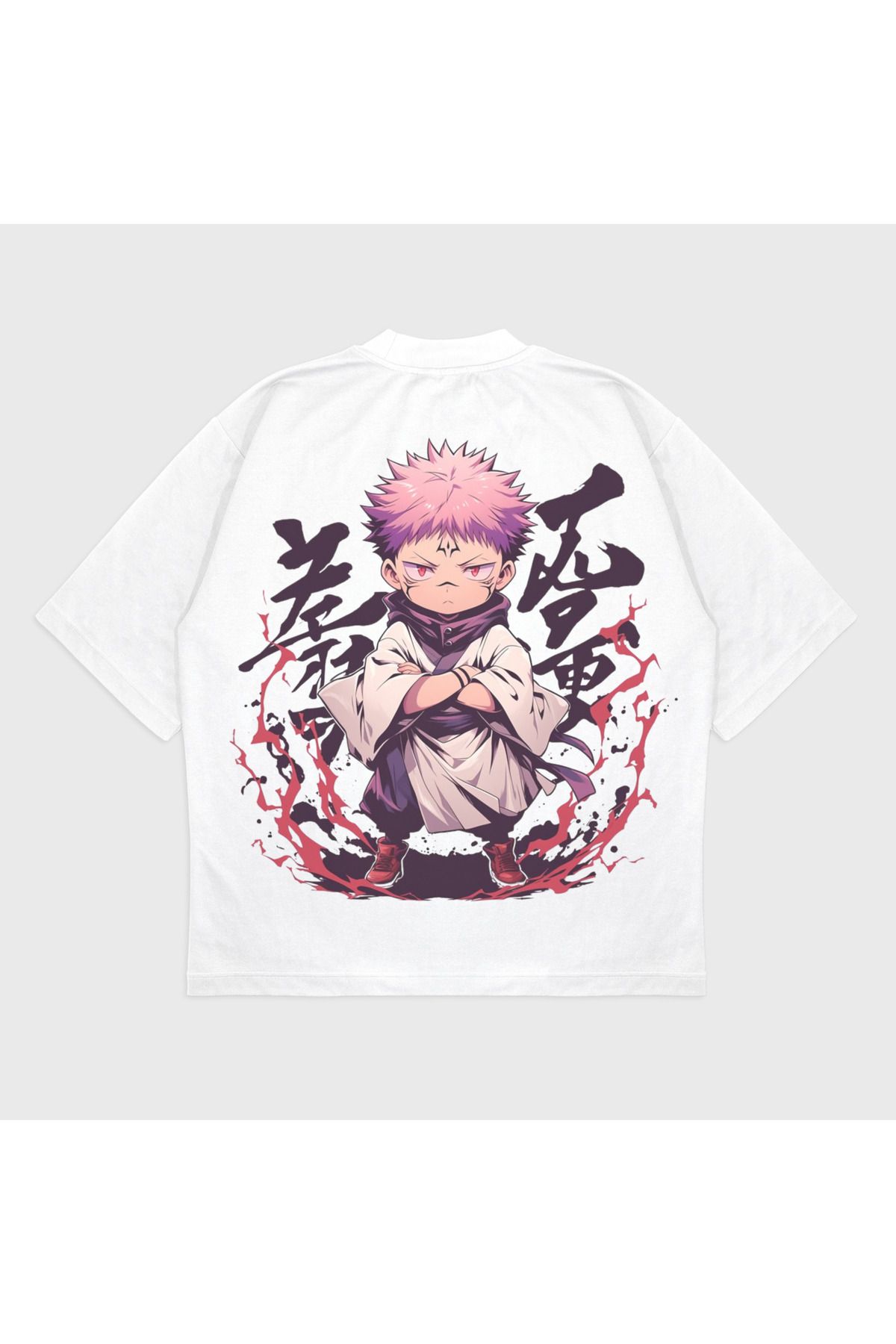 PAİN Oversize 'Chibi Sukuna' Baskılı T-Shırt