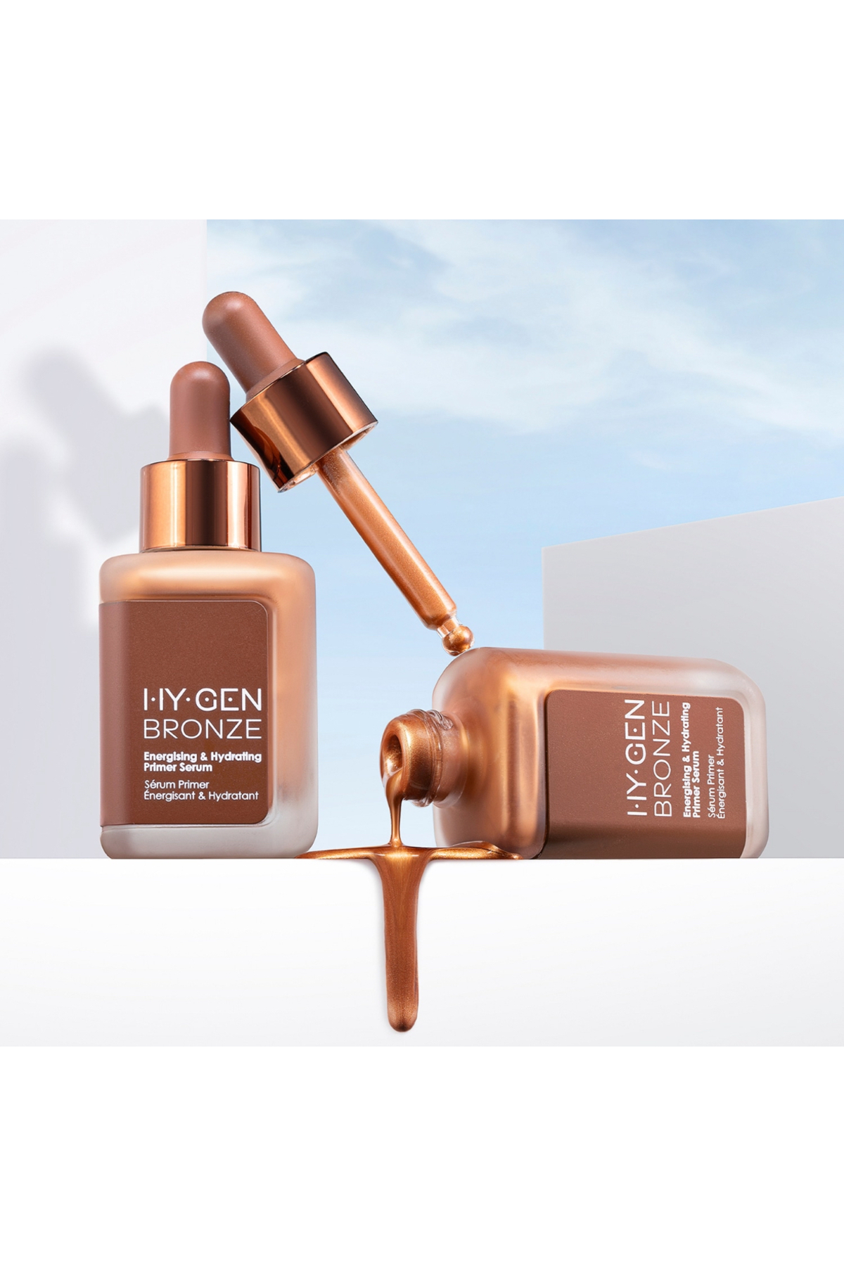 Hy-Gen Primer Serum Yüz İçin Makyaj Bazı Bronz Ve Işıltılı Görünüm Sunan Makyaj Bazı Elsbeauty — قهوه‌ای elsbeautyhygenserum18199292 — تصویر 4 از 4