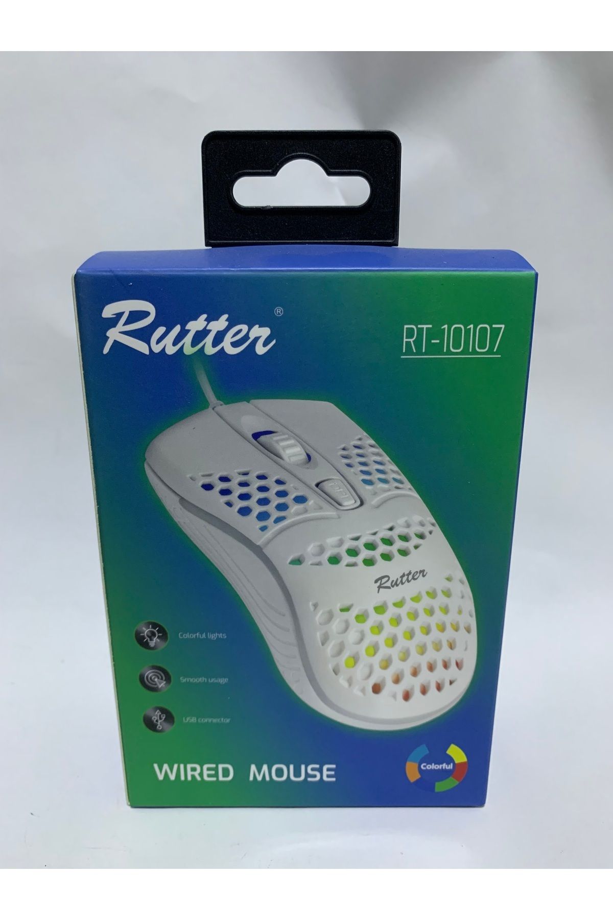 abnturk Kablolu Rgb Işıklı Oyuncu Mouse Beyaz Renkli Mouse Fare