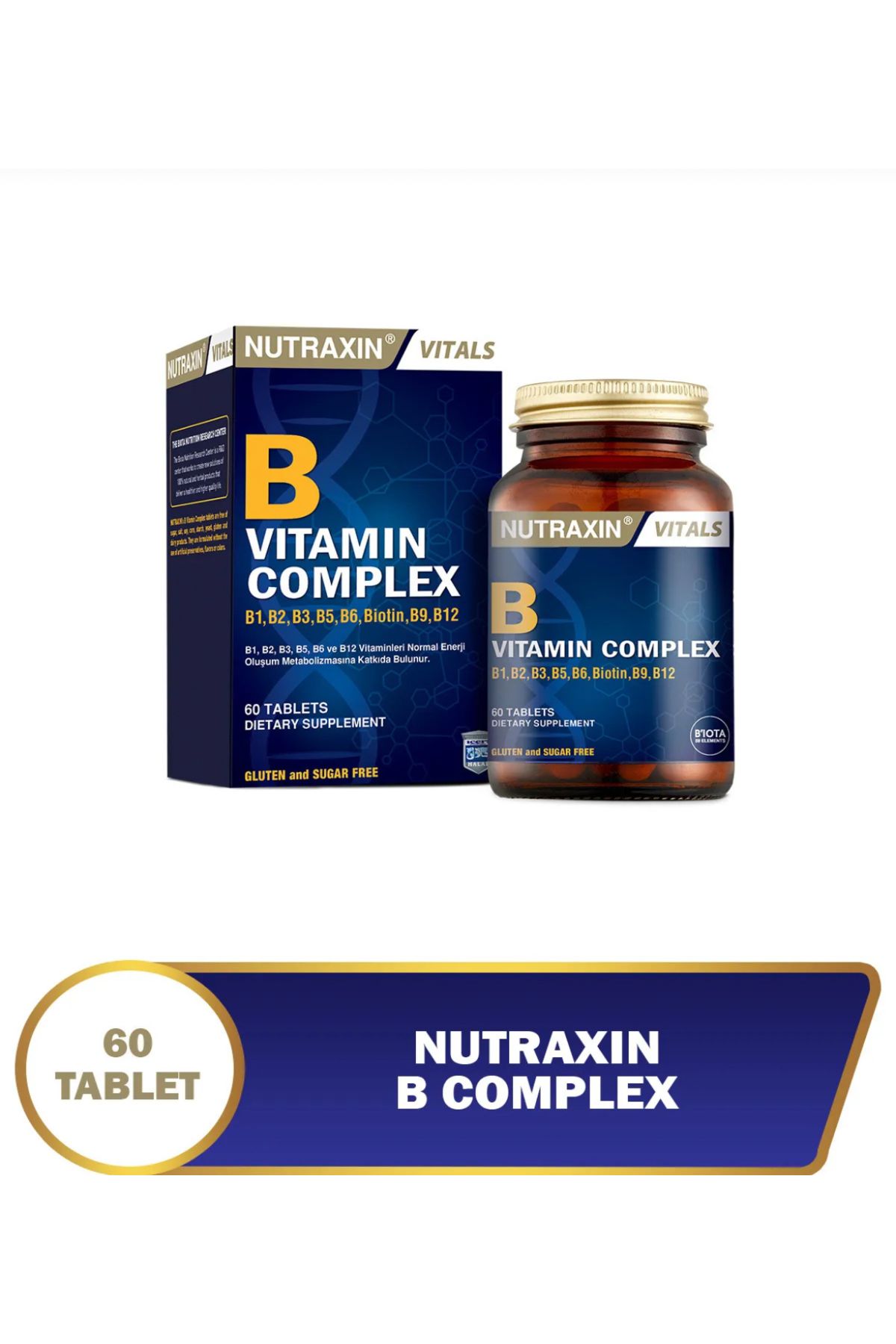 Nutraxin Vitamin B Complex 60 Kapsül