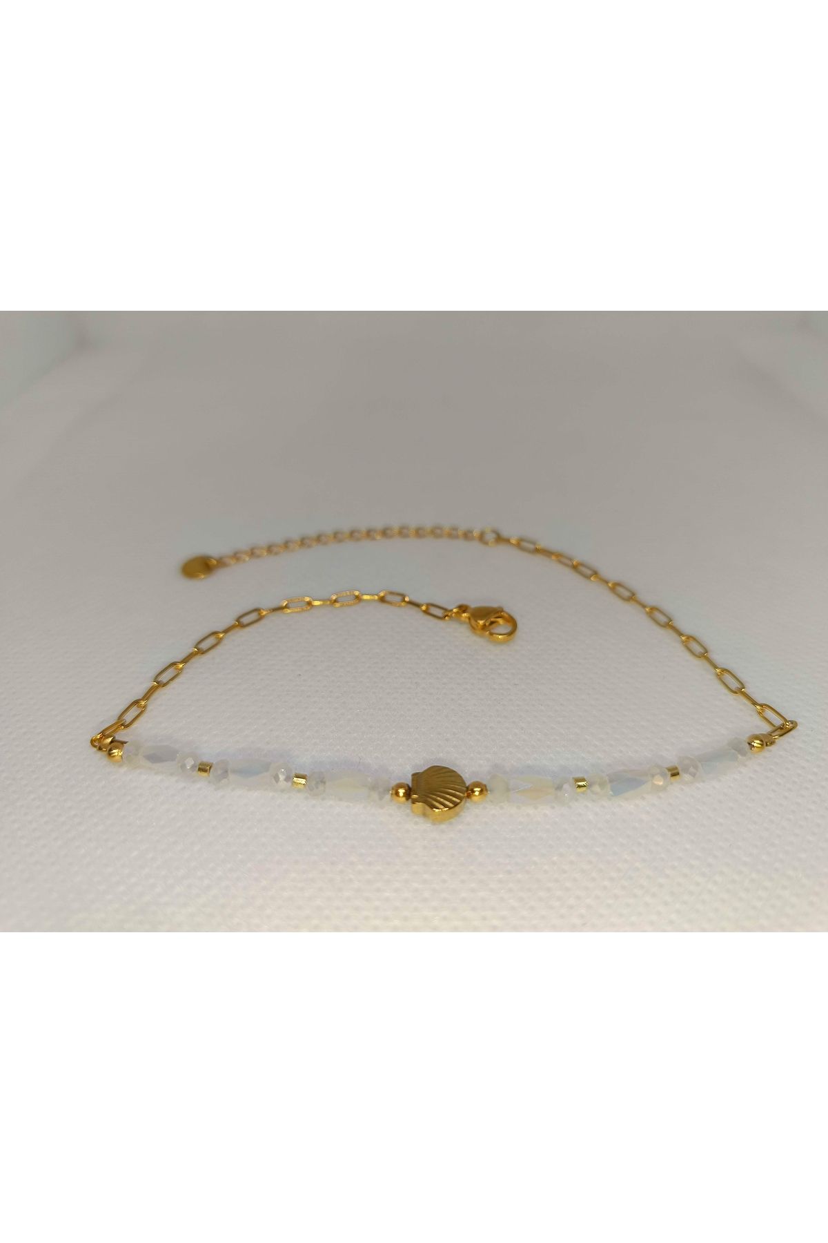 Store 316l Deniz Kabuğu Desenli Paslanmaz Çelik Gold Halhal