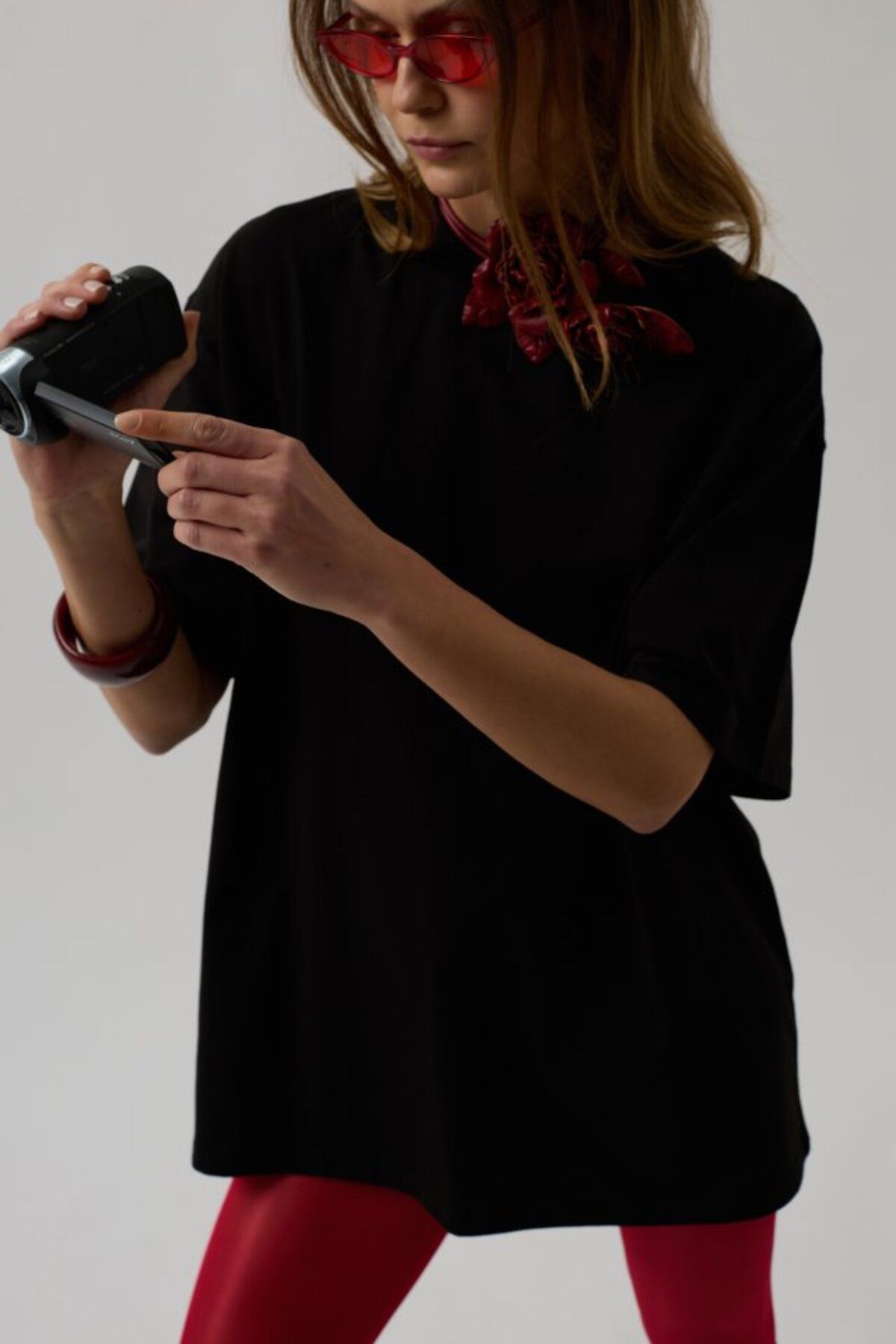 Gökyüzü Moda Sırt Baskılı Oversize T-Shirt