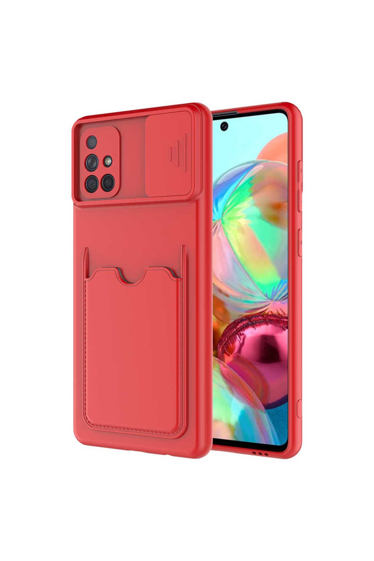 VARDAR AKSESUAR Galaxy A51 Uyumlu Kılıf Kartlıklı Kamera Korumalı Esnek Kartixvar İzvor Kapak
