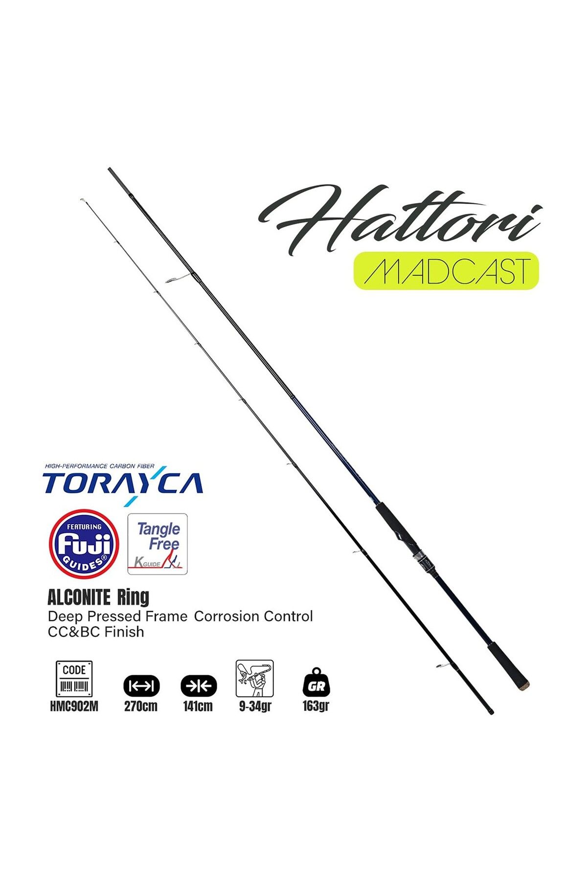 Fujin Hattori Madcast 270cm 9-34gr Spin Olta Kamışı