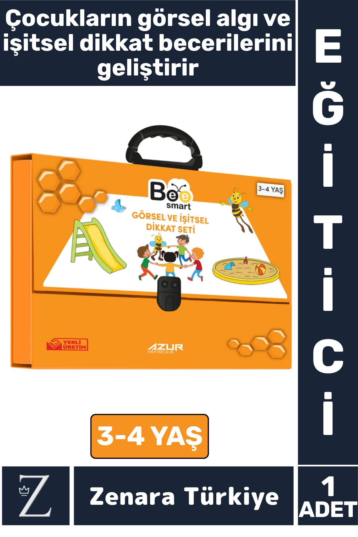 Zenara Eğitici Görsel Algı Dikkat İşitme Beceri Geliştirici 3-4 Yaş GÖRSEL VE İŞİTSEL DİKKAT ÖZEL SET
