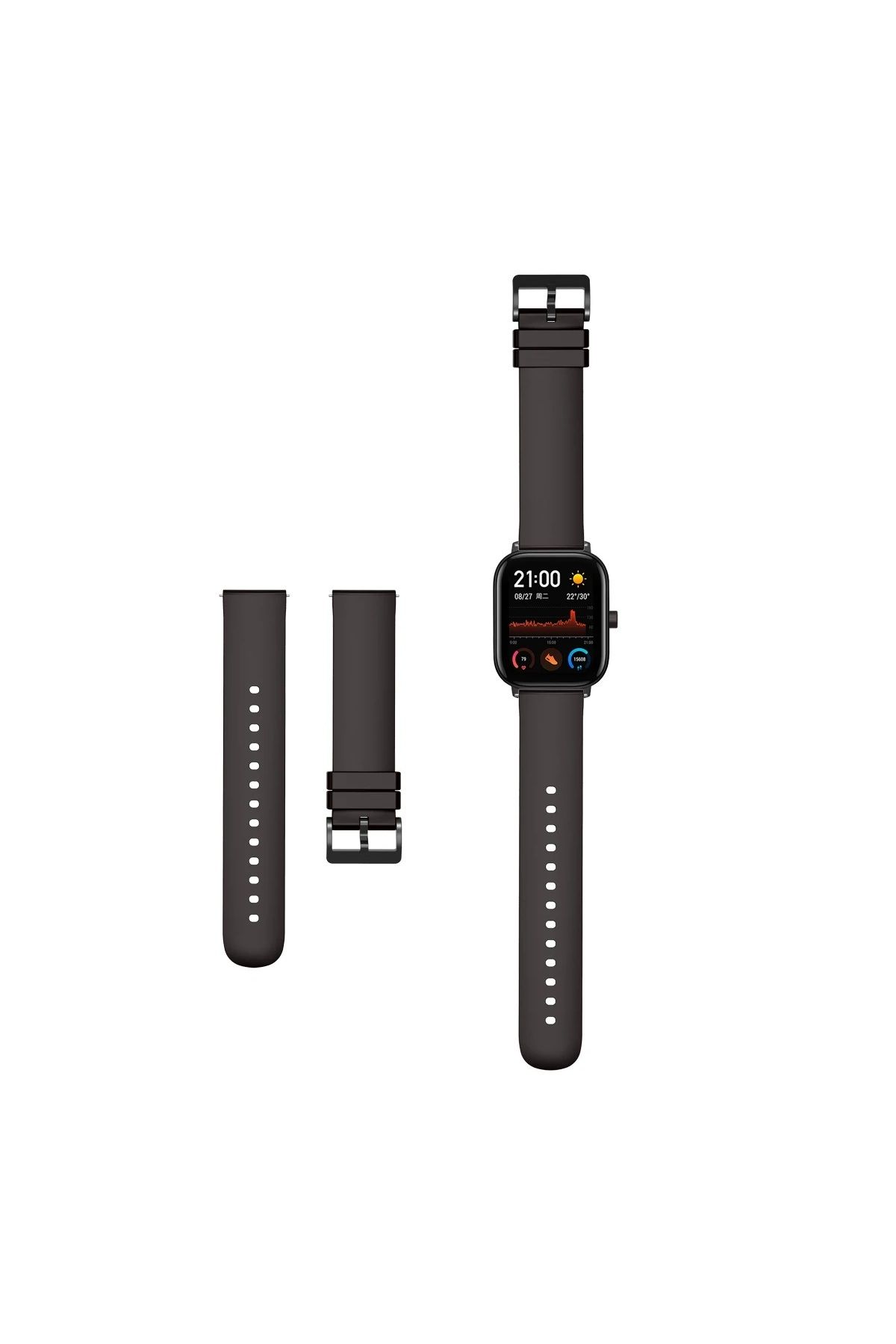 Dmay Amazfit Bip U / Amazfit Bip U Pro Uyumlu Tokalı Silikon Kordon 20MM