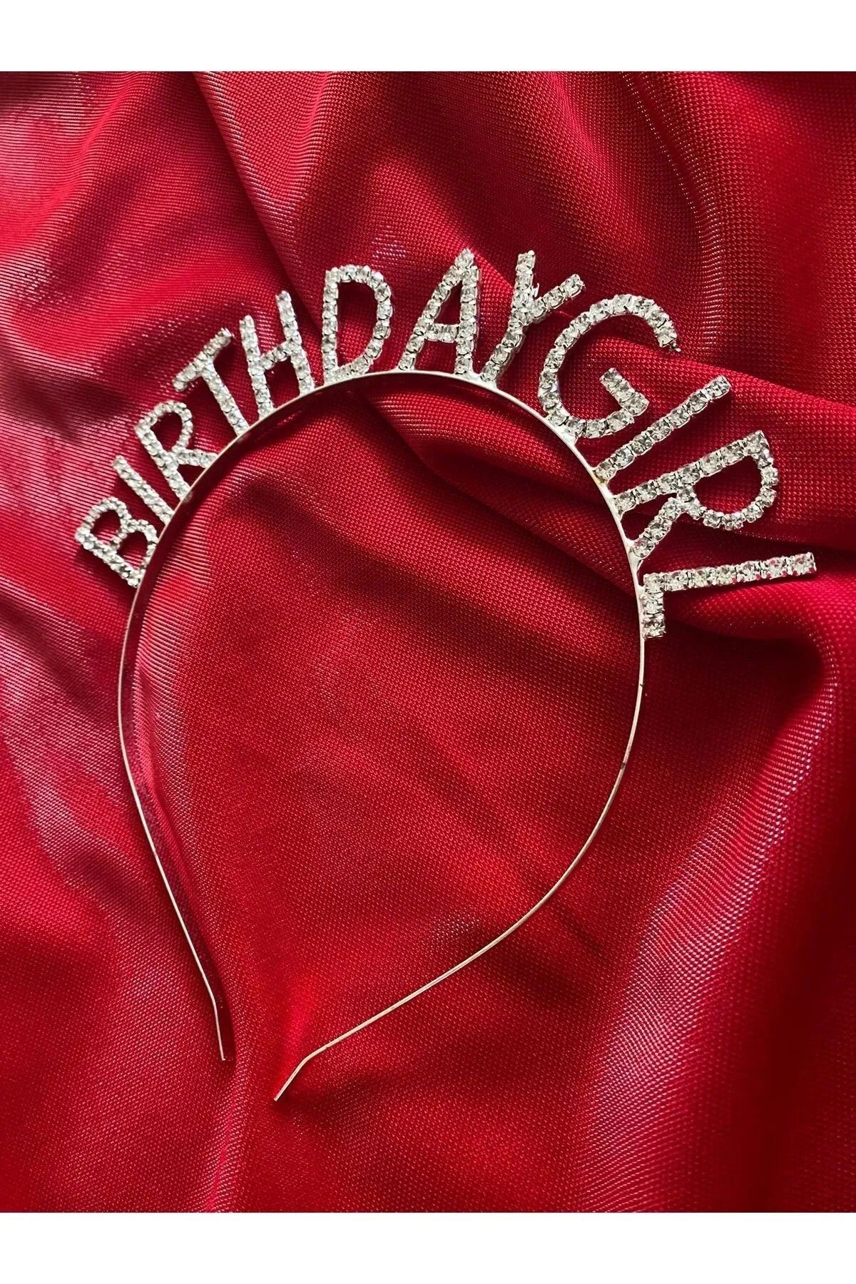 FOKUL Birthday Girl Metal Taşlı Taç Birthday Girl Yazılı Doğum Günü Tacı Doğum Günü Konsepti Tacı