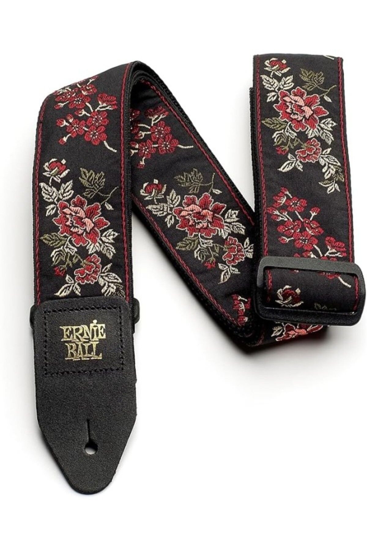 ShopZum Ernie Ball Kırmızı Gül Jakarlı Gitar Askısı
