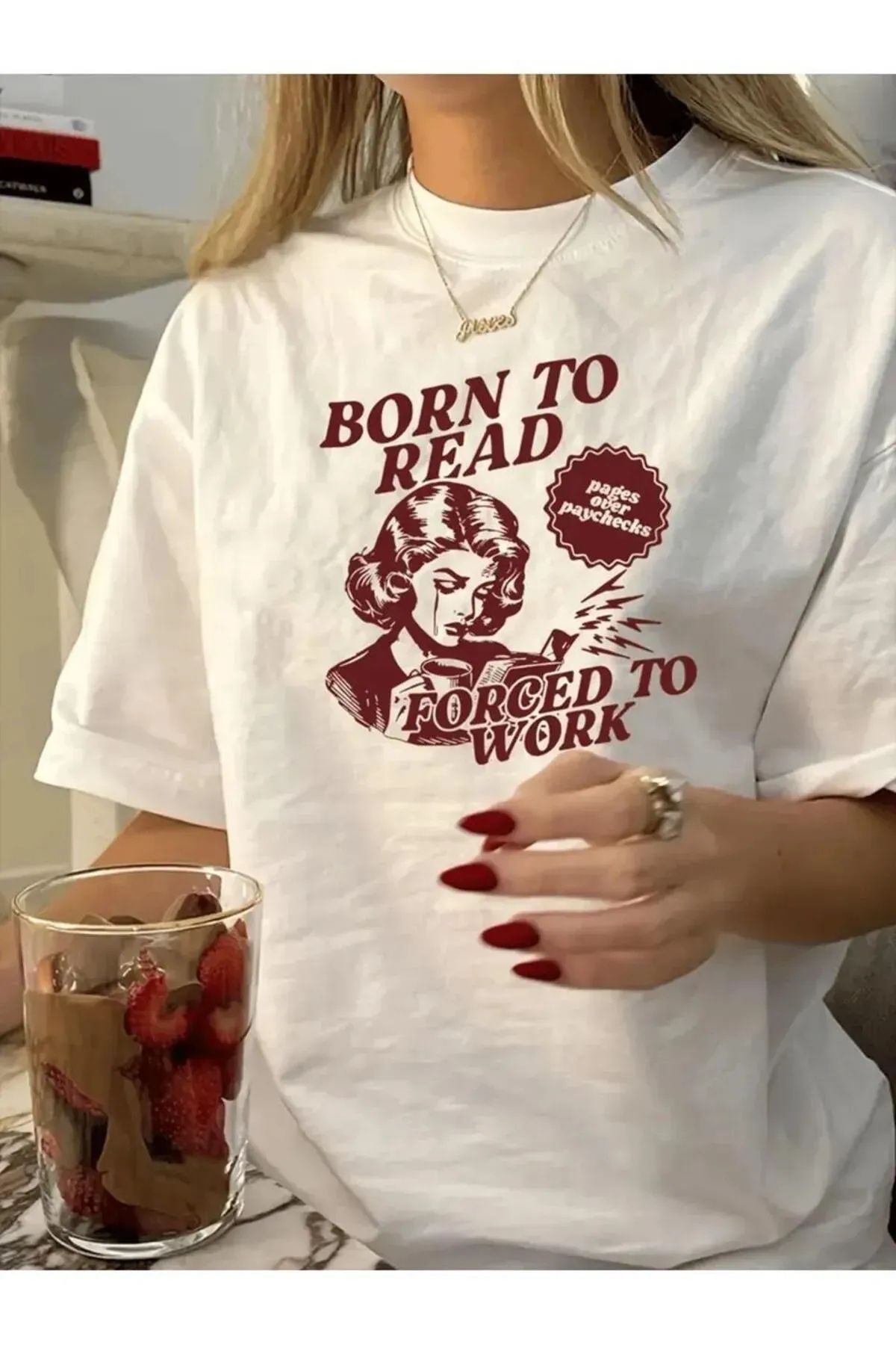 Koklonmoda Unisex Baskılı Oversize T-Shirt