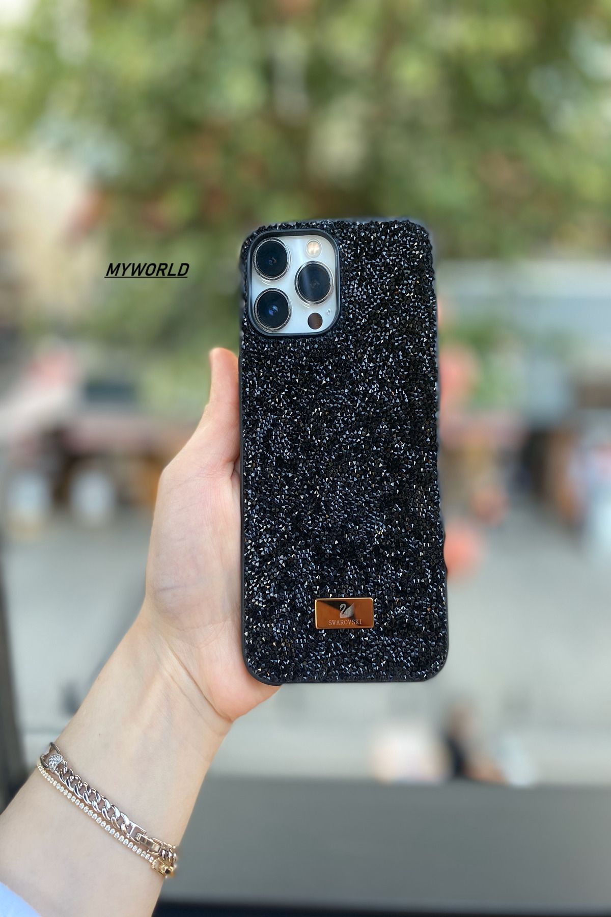 MYWORLD Iphone 11 Pro Max Uyumlu Parlak Pırlanta Taşlı Elmas Işıltılı Kılıf